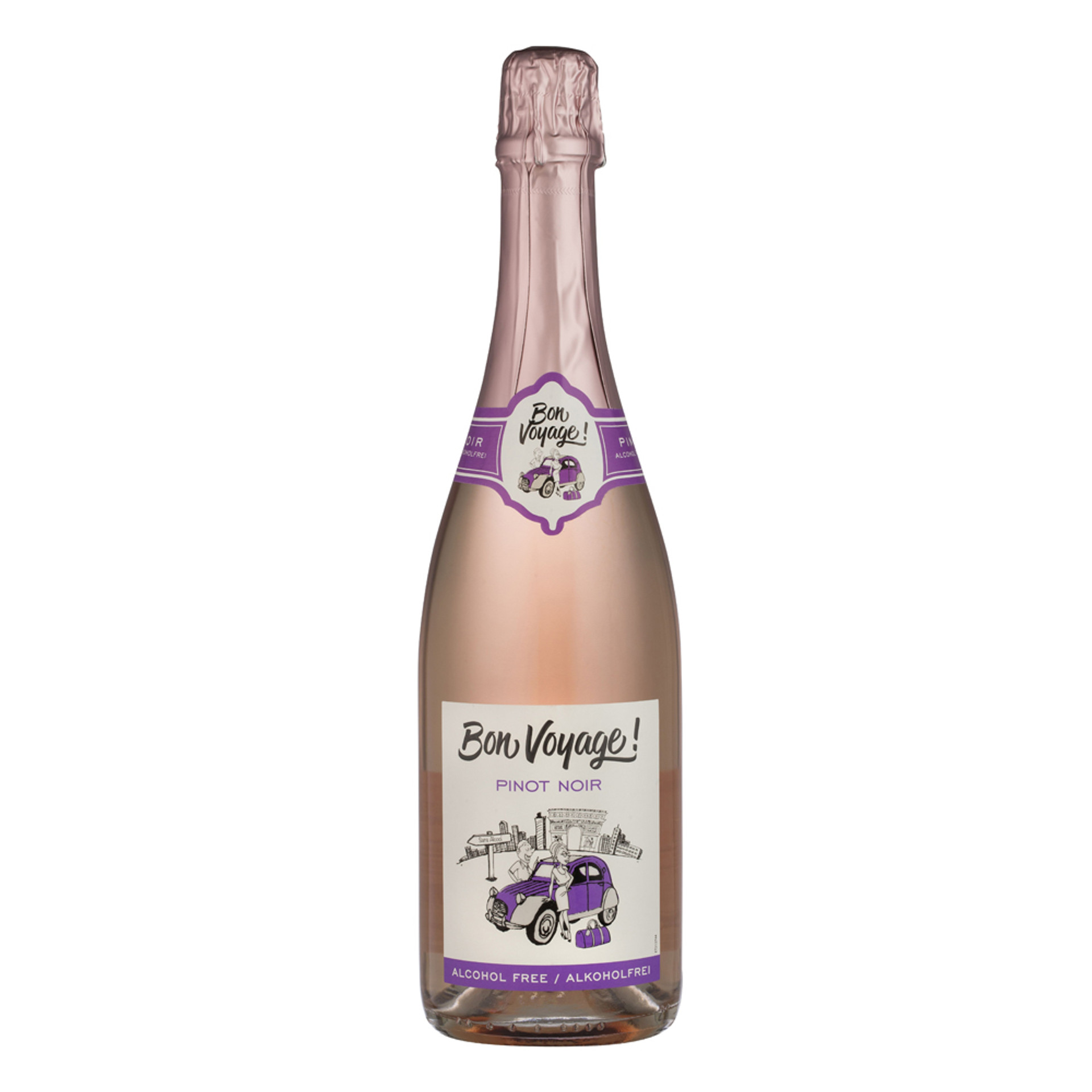 10 Bon Voyage Sparkling Rose 0% 75cl - Image 1