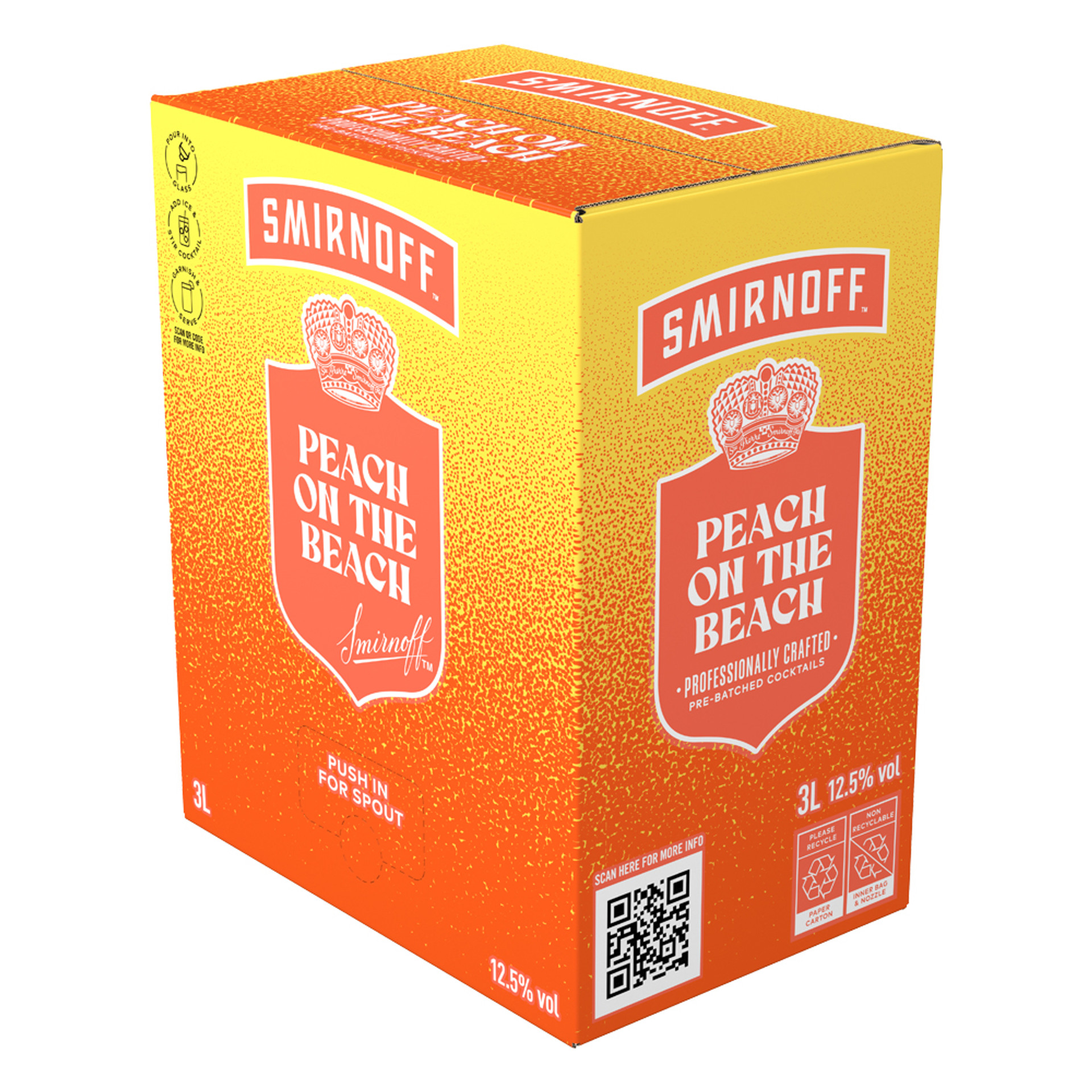 21 Smirnoff Peach on the Beach 3ltr BIB - Image 1