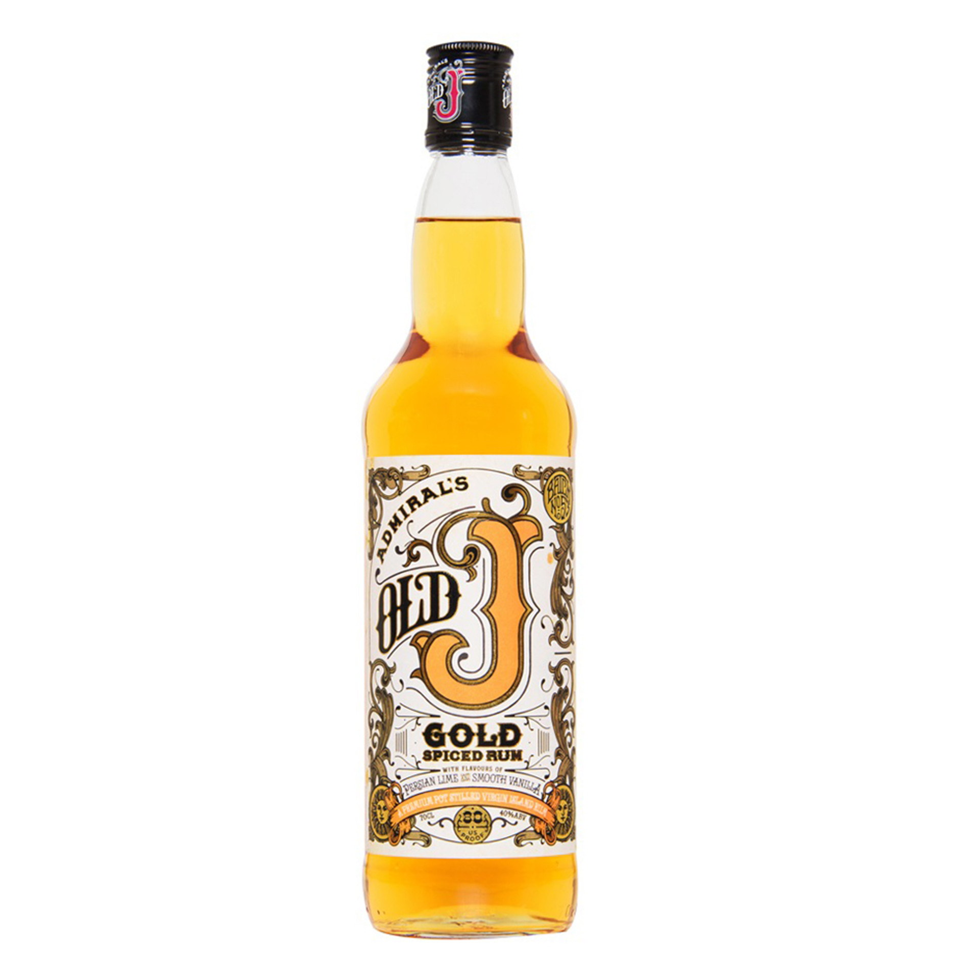 7 Old J Gold Spiced Rum 70cl - Image 1