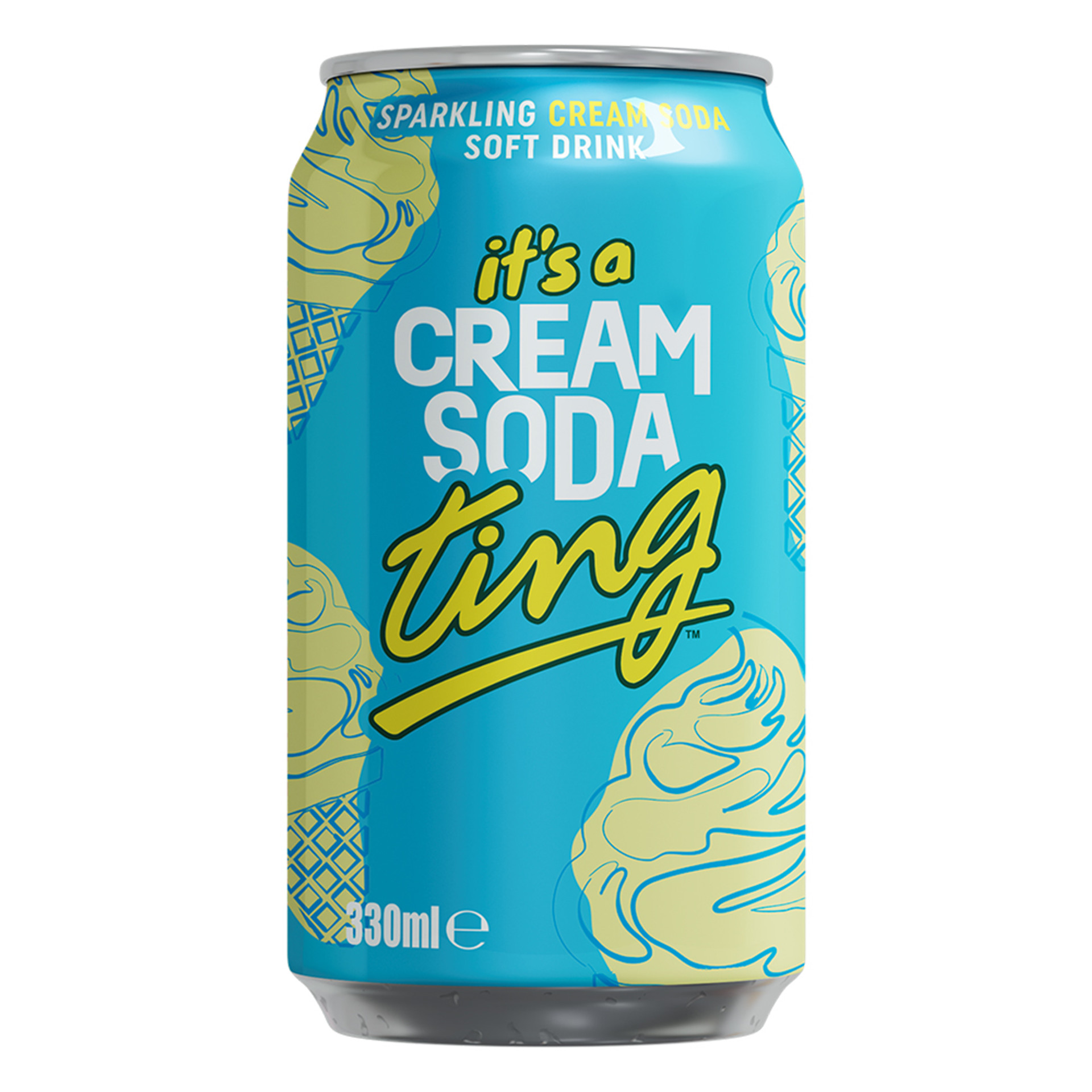 25 Ting Cream Soda 24 x 330ml Can - Image 1