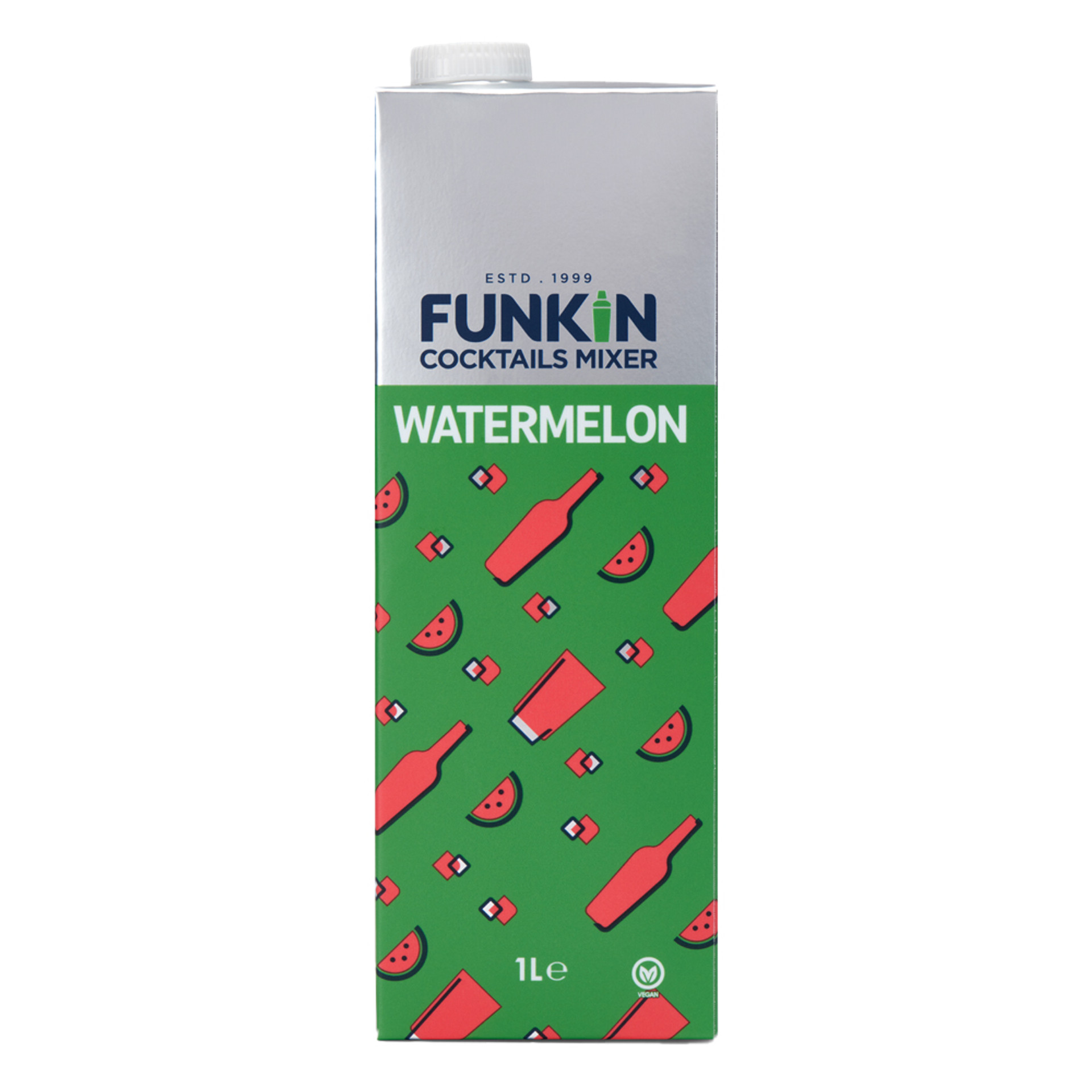 6 Funkin Watermelon Cocktail Mixer 6 x 1ltr - Image 1