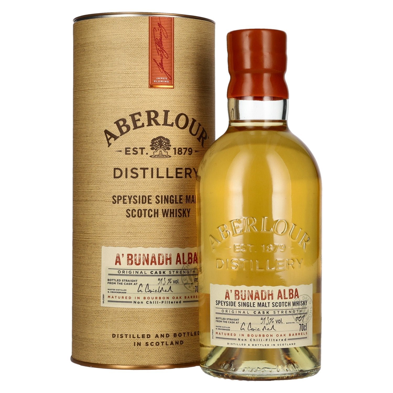 015b8db5edeebb4a74b114f77ffc0b146366cf1988fb85277d9dfd50e25268ee.jpg Aberlour A'BUNADH ALBA Original Cask Strength Batch No. 009 59,3% Vol. 0,7l in gift box - Image 1