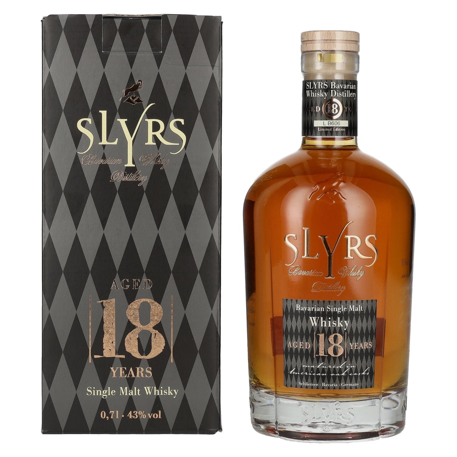 031ad51985207987fc24d032ff73beb71d6559f7f7aa5baa13316cc12dbc9db4.jpg Slyrs 18 Years Old Bavarian Single Malt Whisky Limited Edition 43% Vol. 0,7l in gift box - Image 1