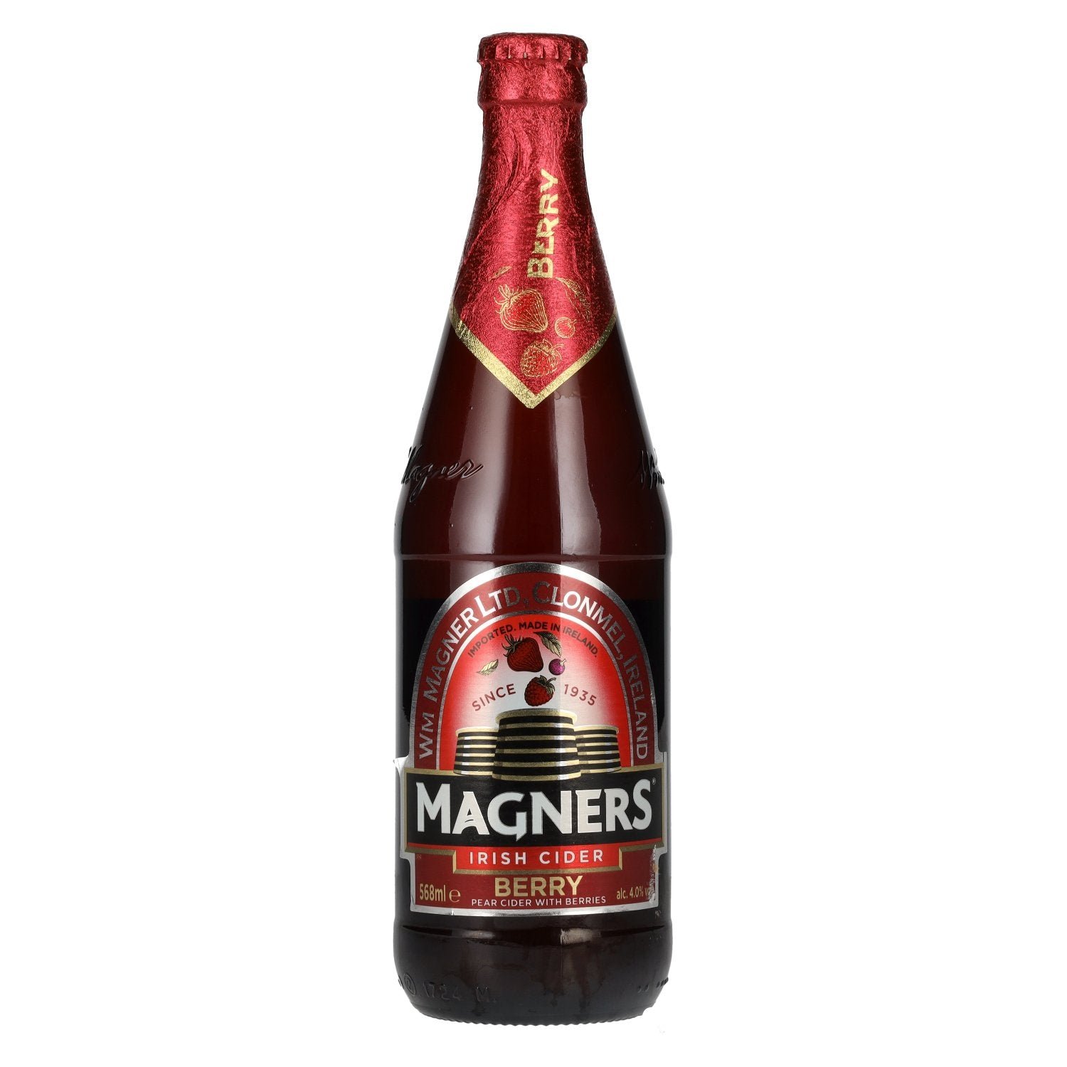 062de97f316b8fff5db9fb45e9cfd991ab13f92a6021b4312bb0dd7c3768cbd4.jpg Magners Irish Cider BERRY 4% Vol. 0,568l - Image 1