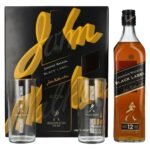 Johnnie Walker BLACK LABEL 12 Years Old Blended Scotch Whisky 40% Vol. 0,7l in gift box with 2 highball glasses