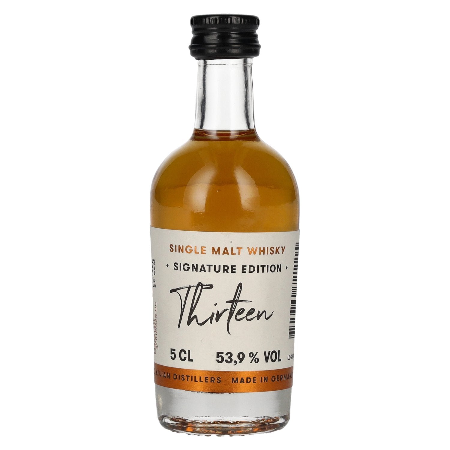 06cd637fcc3e7815d09c7fc6c49ffecc328637505b28619858f509a10715293c.jpg St. Kilian Signature Edition THIRTEEN Single Malt Whisky 53,9% Vol. 0,05l - Image 1