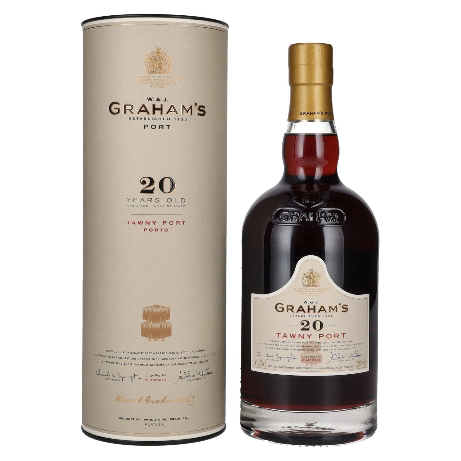 07a25bcb1e575f9e32f06f6a3e406053eb7c531e86b761e00902443ff9774d12.jpg W. & J. Graham's Tawny Port 20 Years Old 20% Vol. 0,75l in gift box - Image 1