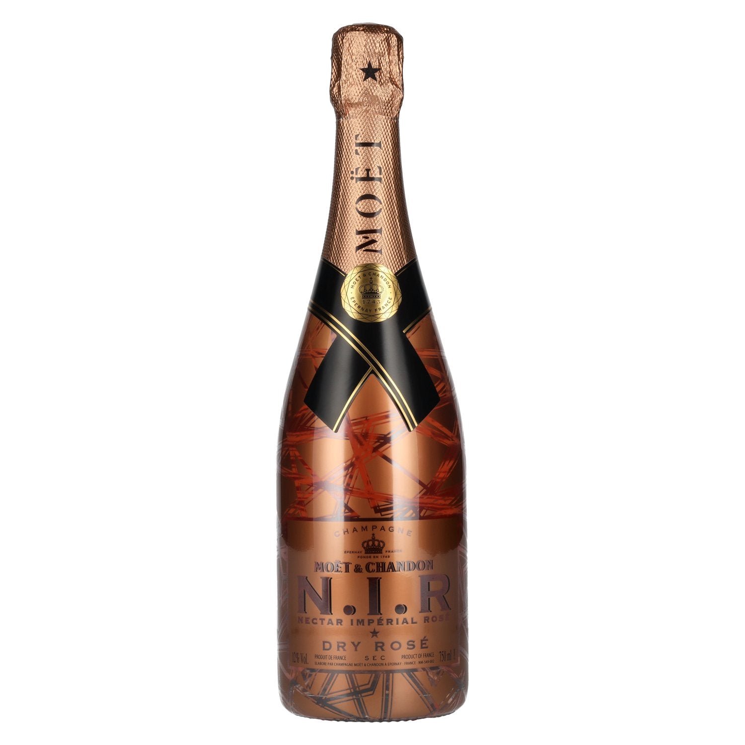 099e4a6ff925fdd20387e49511375a7fba30c2ddd6c8e399b33c06974cd3a0b1.jpg Moët & Chandon Champagne N.I.R. Dry Rosé Sec Luminous Edition 12% Vol. 0,75l - Image 1