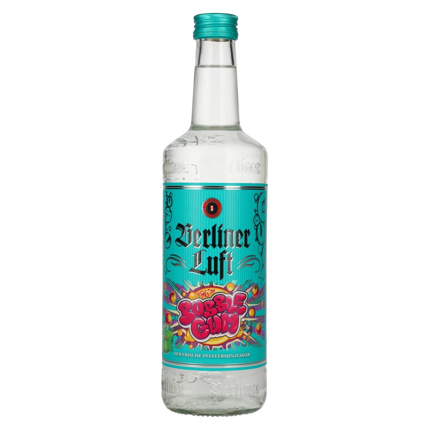 0ba83ffe82fe23f0f178f57da7a2b0df045333e076550ed8bc678d1f8f97b1b4.jpg Berliner Luft BUBBLE GUM The Fresh Peppermint Liqueur 18% Vol. 0,7l - Image 1