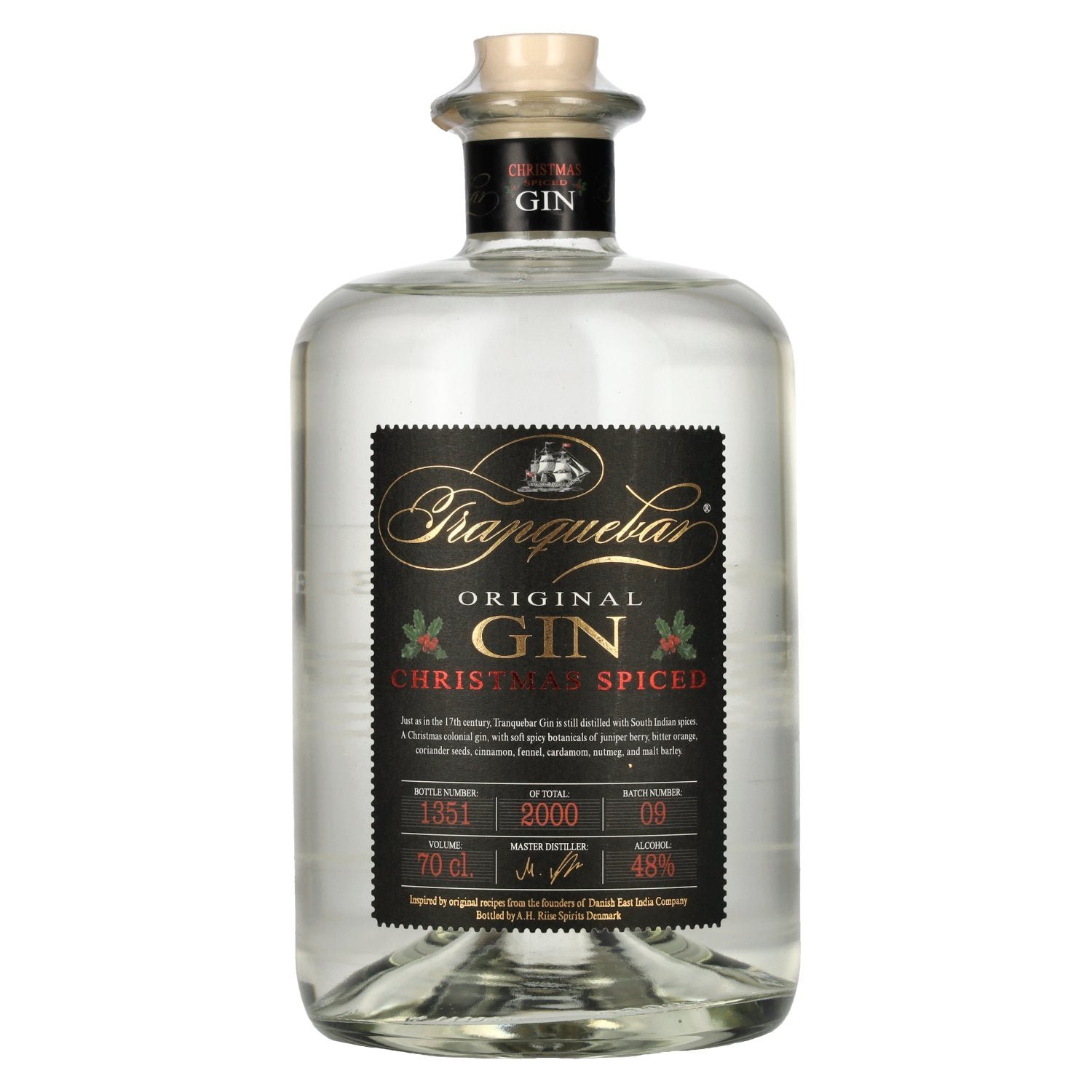 0dfd8abad53edcdf8b400aee85da59ee6a34d71b27a21b8ef1c7bc2a78e528e3.jpg Tranquebar Original Gin Christmas Spiced 48% vol. 0.7 l - Image 1