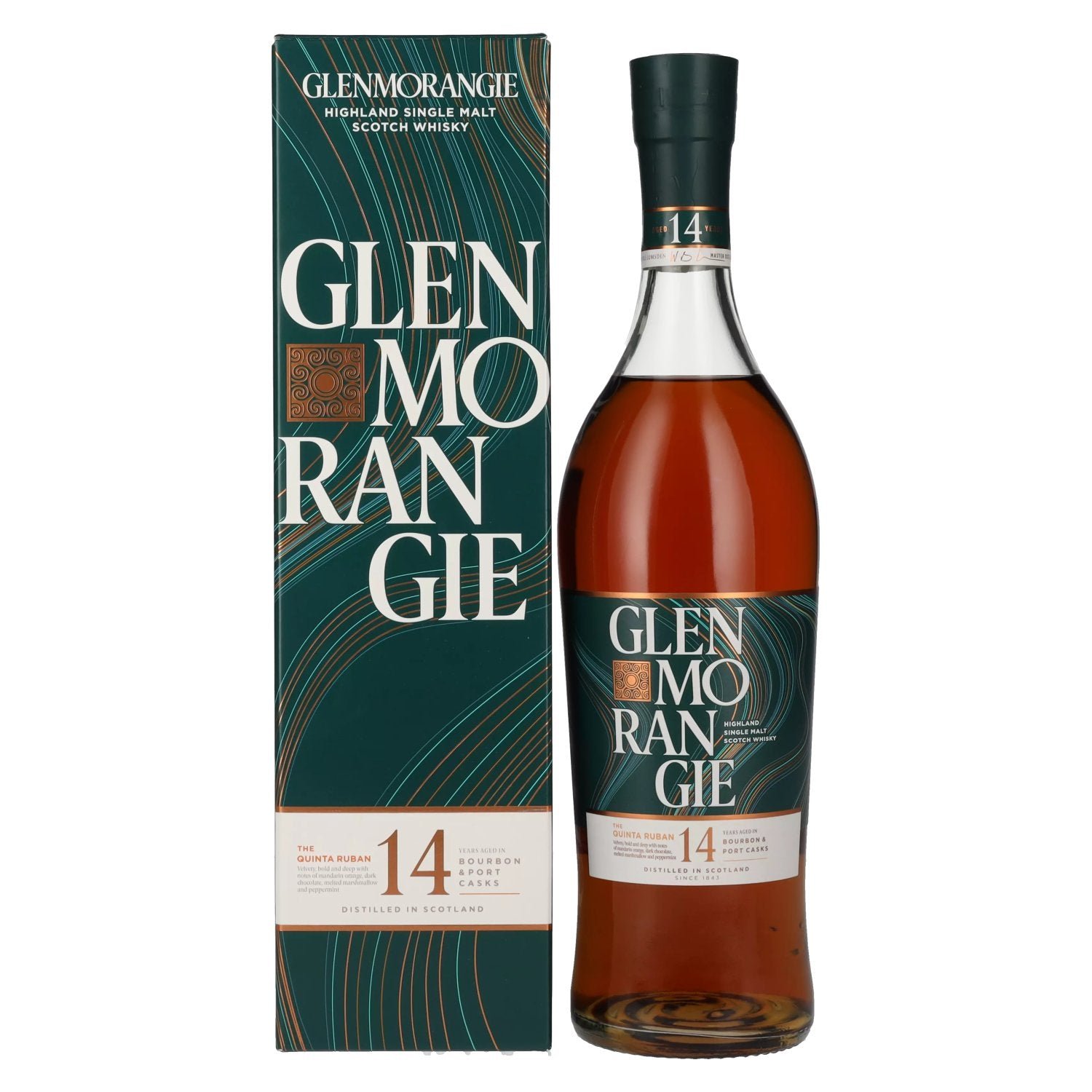 0edcf43e895d7a533038a31bb594ff77b87521a7e7f0691f8b8a2897e3fb17cf.jpg Glenmorangie The QUINTA RUBAN 14 Years Old Highland Single Malt 46% Vol. 0,7l in gift box - Image 1