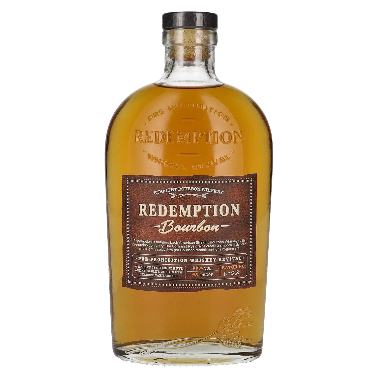 0f420d8927ea5447018e1717d2e0ea9a3f89836064c337ea53ba2de00b6c0735.jpg Redemption Bourbon Pre-Prohibition Whiskey Revival 44% Vol. 0,7l - Image 1