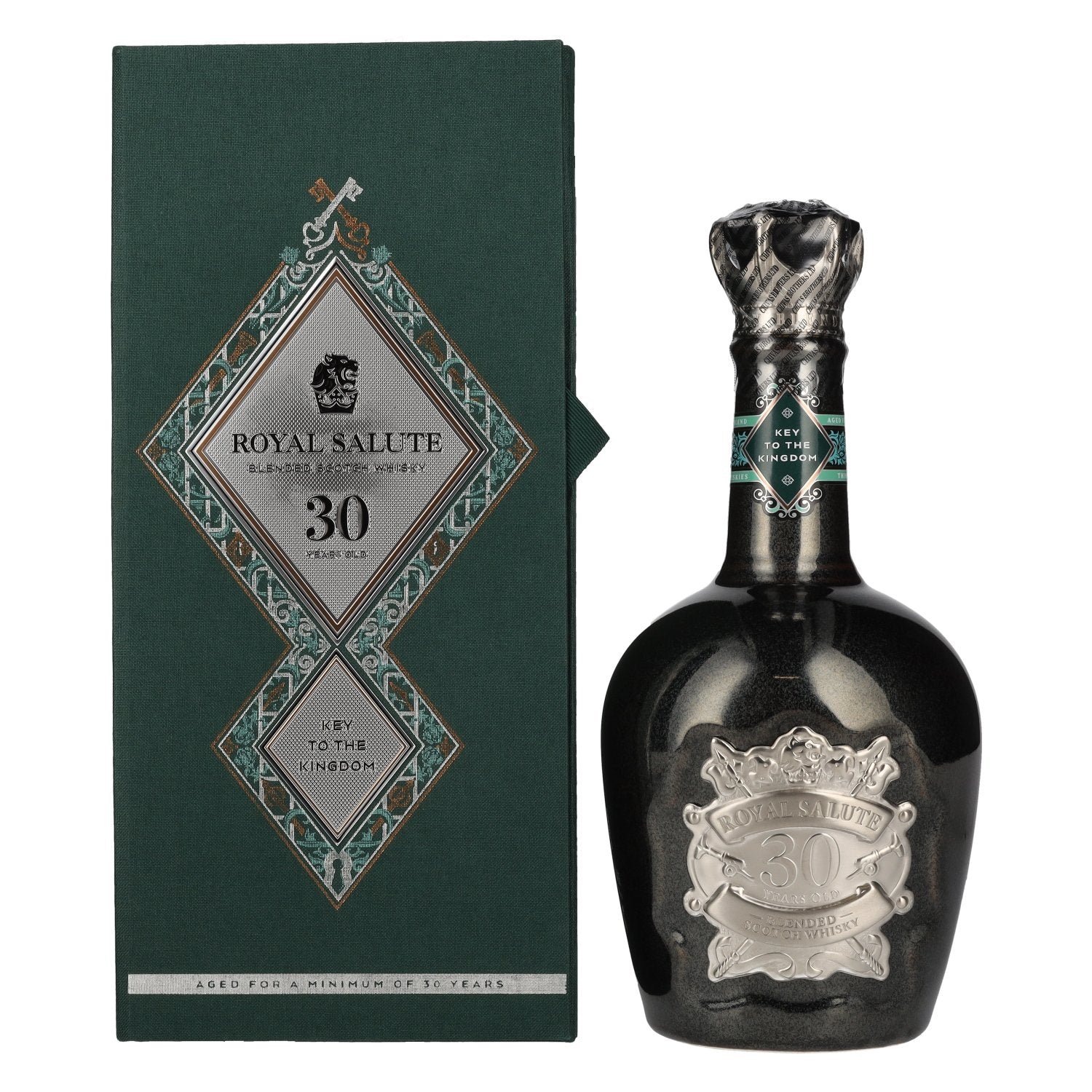 11b81d43f0dbc2d9ffac5cec9335cb4cf2d1d50709d1aaaf17e95a469ebea913.jpg Royal Salute 30 Years Old KEY TO THE KINGDOM Blended Scotch Whisky 40% Vol. 0,5l in gift box - Image 1
