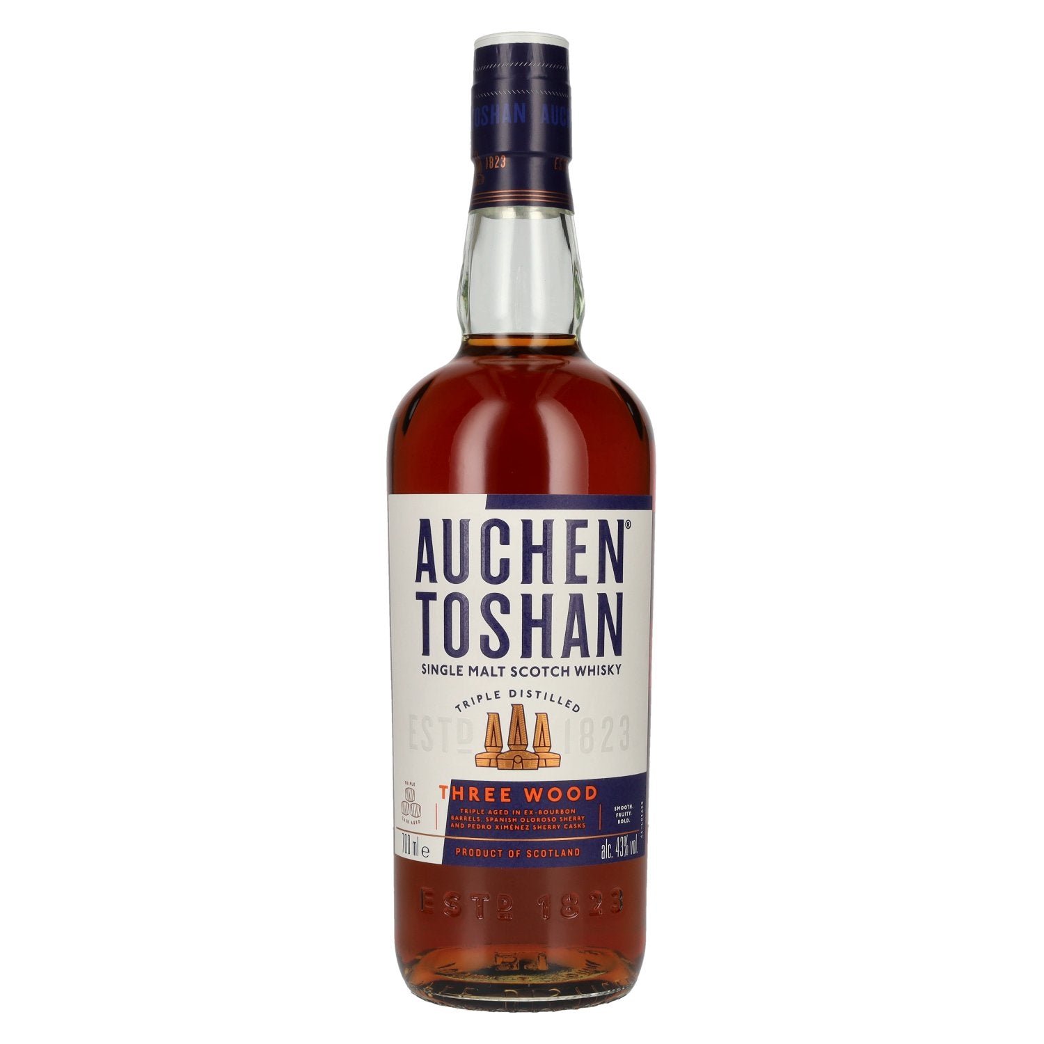 123374ecf487cf29aea2fb8dd2cb8fb0c974ad3e4060b4739bcf606973d5e313.jpg Auchentoshan THREE WOOD Single Malt Scotch Whisky 43% Vol. 0,7l - Image 1