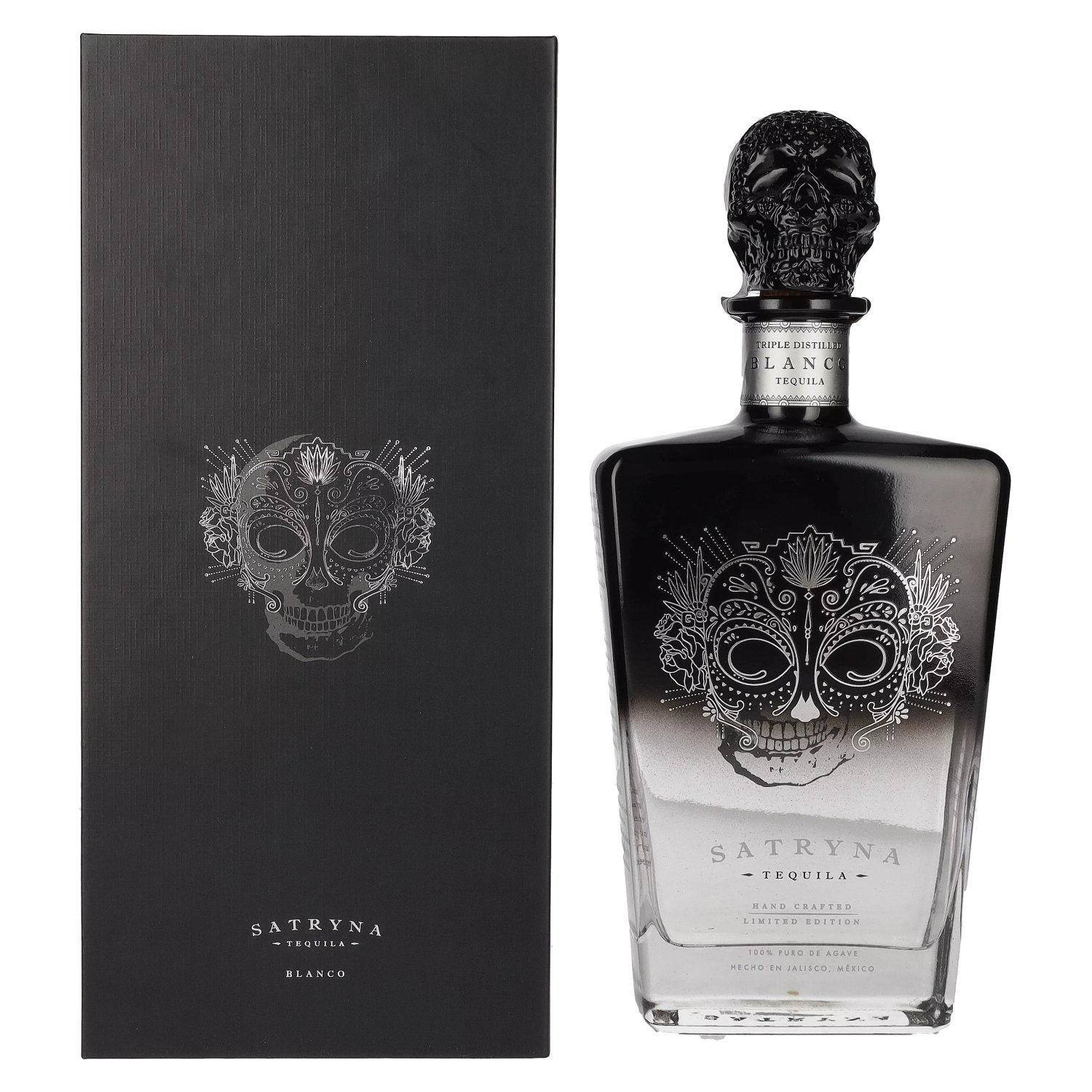 139c8b43e22cfe5f68dc6f841470751333276596243c9f61e29a029b385ff4ac.jpg Satryna Blanco Tequila 100% Puro De Agave 38% Vol. 0,7l in gift box - Image 1