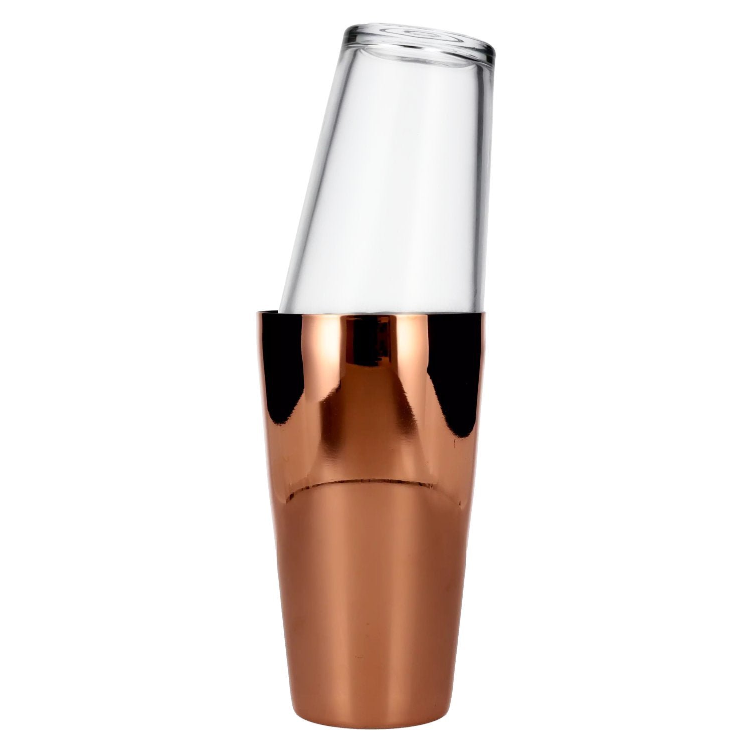 143a0765bbe1486f7c8b0e9821113c917a1381e92a74da28faf06e44a4fb210f.jpg APS Boston Shaker copper 2-piece with glass - Image 1