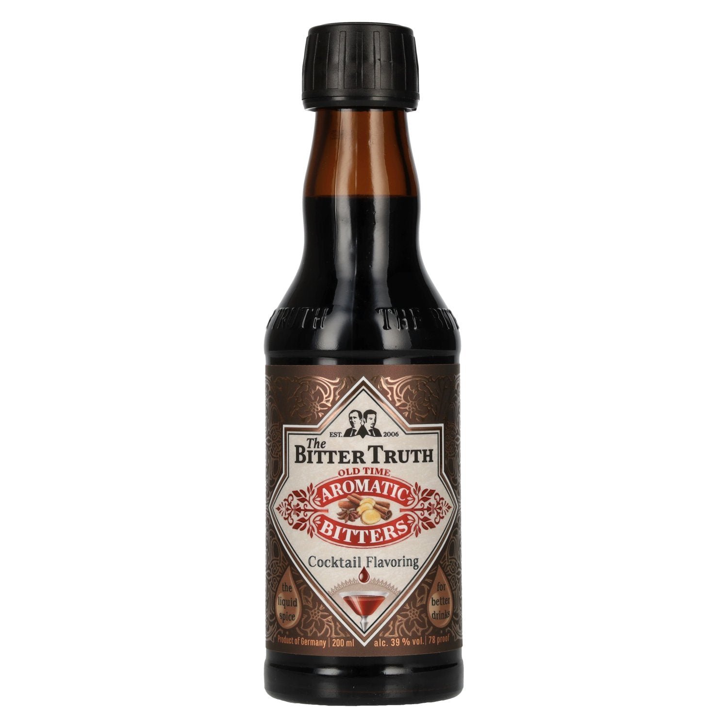 14b4f8e522fe08fa2b5bd119aec8a2cd35ec45715cb8e6ab370749721f4e8e14.jpg The Bitter Truth Old Time Aromatic Bitters 39% ABV 0.2l - Image 1