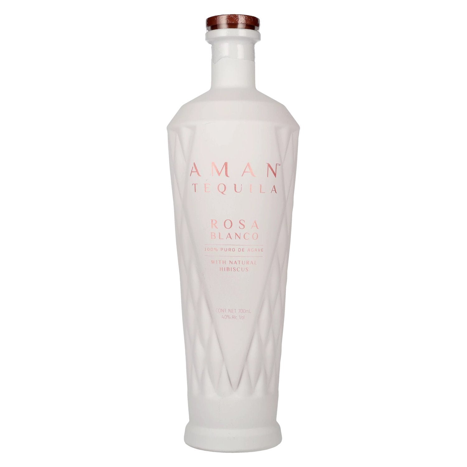 14efe3396536fb340cc1445db0a1f4c1606ac440c41f764c4037f656731b7c2b.jpg Aman Tequila Rosa Blanco 100% Puro de Agave 40% ABV 0.7l - Image 1