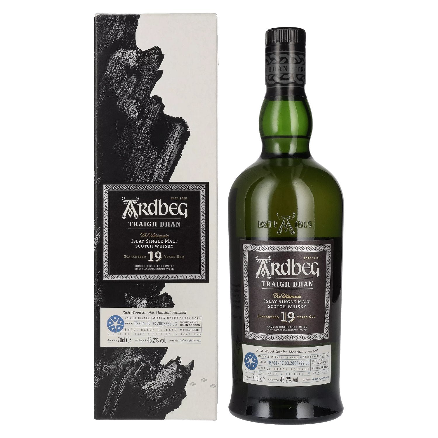 164d1d408c7306d27ed887a9229ecd7e6127883aca6dfbbf7133dde3f321788a.jpg Ardbeg TRAIGH BHAN 19 Years Old Batch No. 4 46,2% Vol. 0,7l in gift box - Image 1