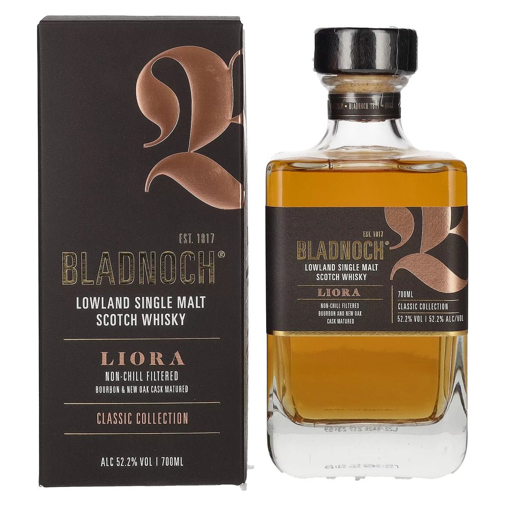 1815ba656e444a002a6d88b956238d85d449727898eb5831fea5ea8f670f2901-1.jpg Bladnoch LIORA Lowland Single Malt Scotch Whisky 52,2% Vol. 0,7l in gift box - Image 1