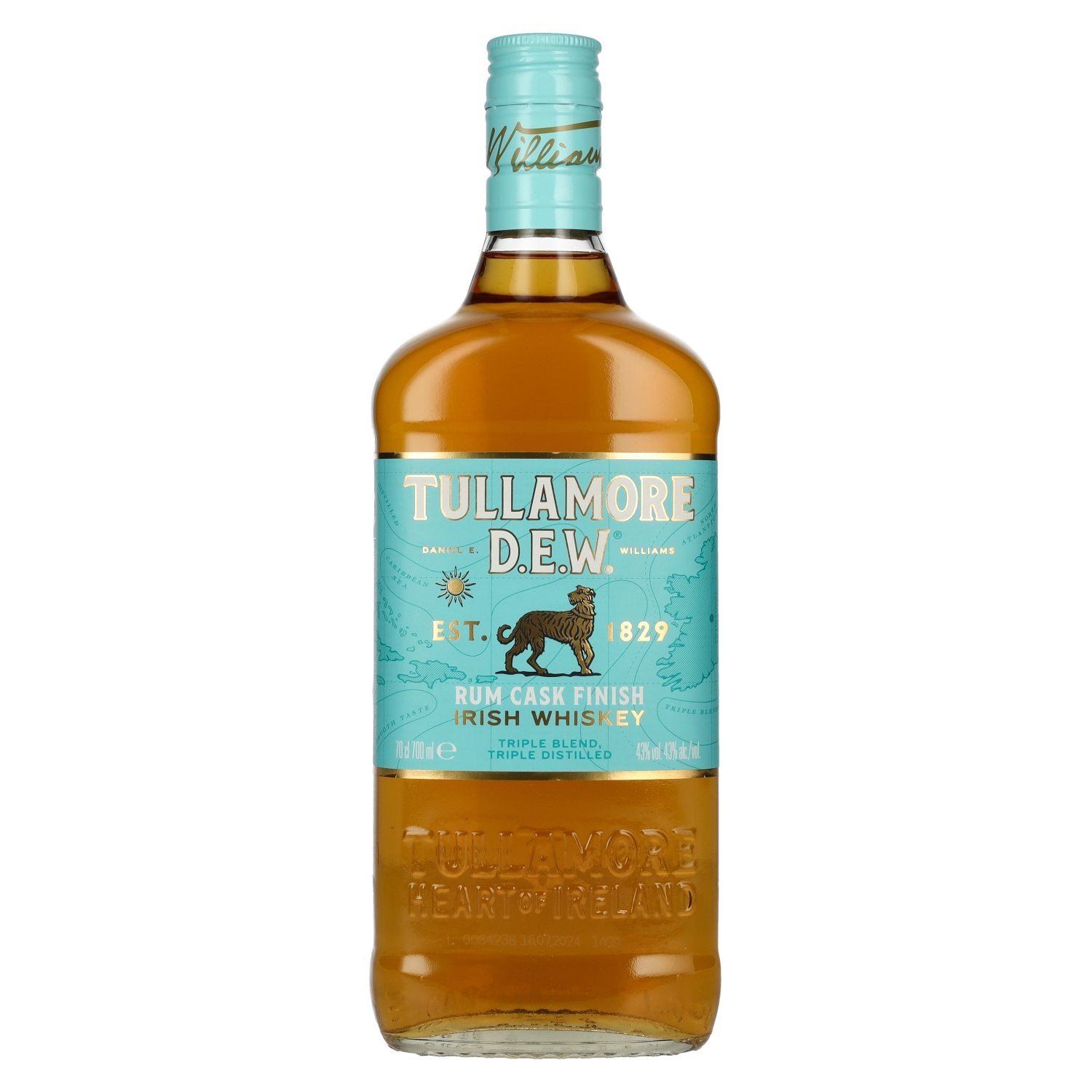 18242de9d405183bb82a196764a18ebfed6d009568d97174ba8cac44f0988b93.jpg Tullamore D.E.W. Irish Whiskey RUM CASK FINISH 43% Vol. 0,7l - Image 1