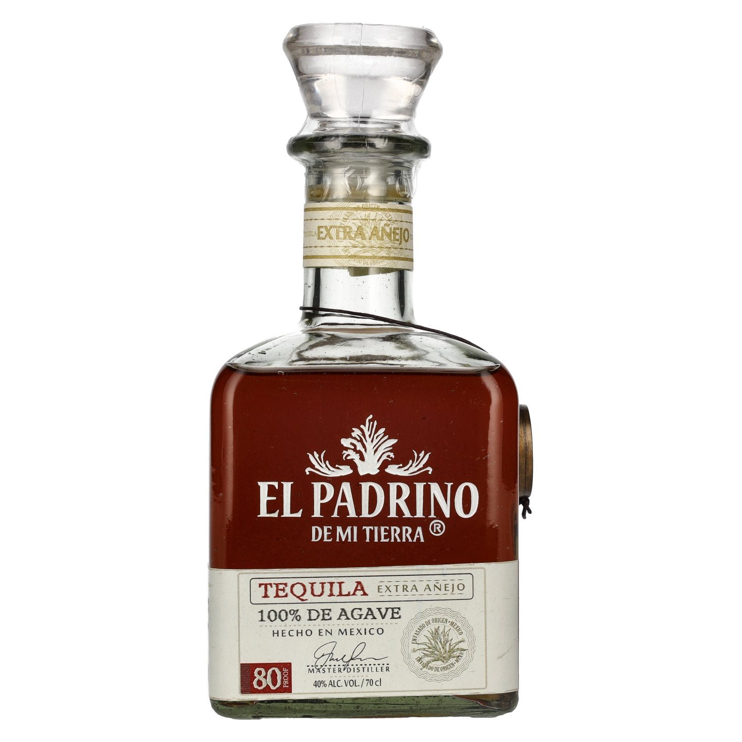 196f96bfc69aaf4a052777a58481568d22bc4154f91d32e4b69dbef59467ad68.jpg El Padrino Tequila EXTRA AÑEJO 100% Puro de Agave 40% Vol. 0,7l - Image 1