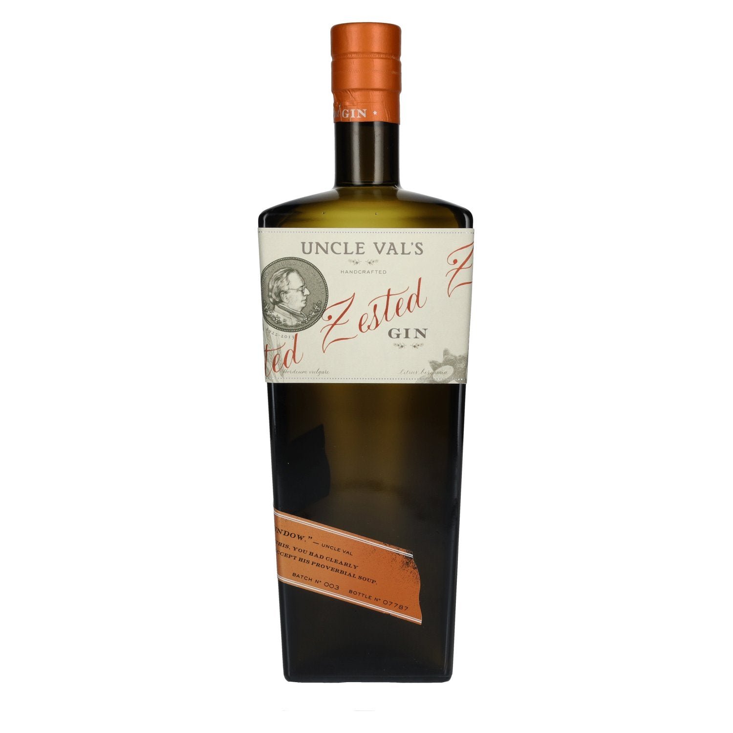 198a43fb48f3a2f4fd5806baa823bfddb86b22447def6053907f8e4447b20e52.jpg Uncle Val's Zested Gin Batch N° 003 45% Vol. 0,7l - Image 1