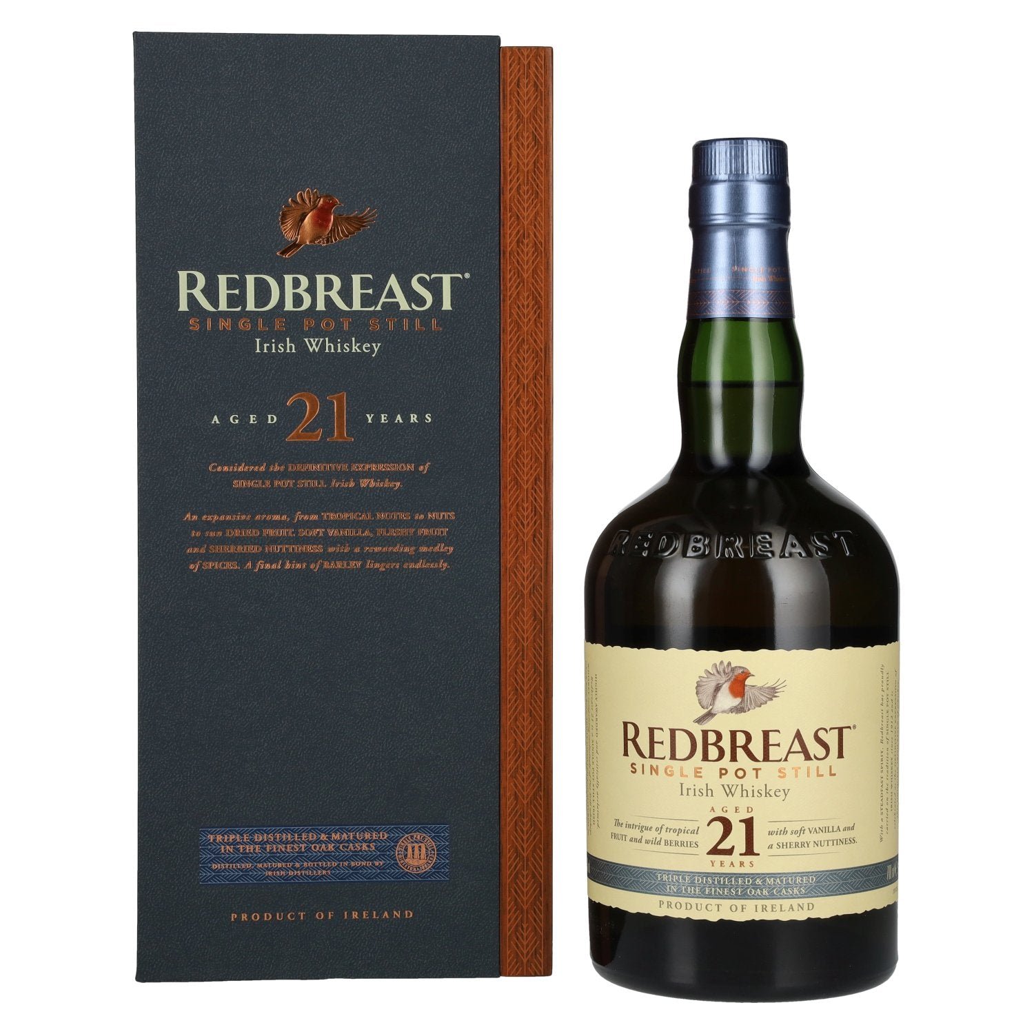 19ef6cbe4a1bbe5b03182e7b2e49efa3159cdc6bbe45e4a7c9bff96889bc8586.jpg Redbreast 21 Years Old Single Pot Still Irish Whiskey 46% Vol. 0,7l in wooden box - Image 1