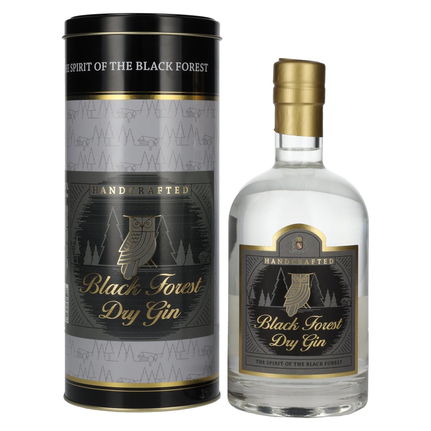 1a39e4f81cf799d3fa444c30479cf12b1bf3407da3183af9f43229e51649ce8e.jpg Black Forest Dry Gin 47% Vol. 0,7l in Tinbox - Image 1
