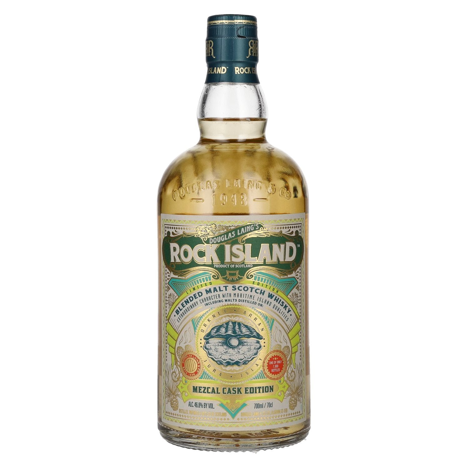 1a67cd13a3f4d01f15f0fa7a8f026d404873ebcb2c5794a4e63c4fd043d5677a.jpg Douglas Laing ROCK ISLAND Mezcal Cask Edition 46,8% Vol. 0,7l - Image 1