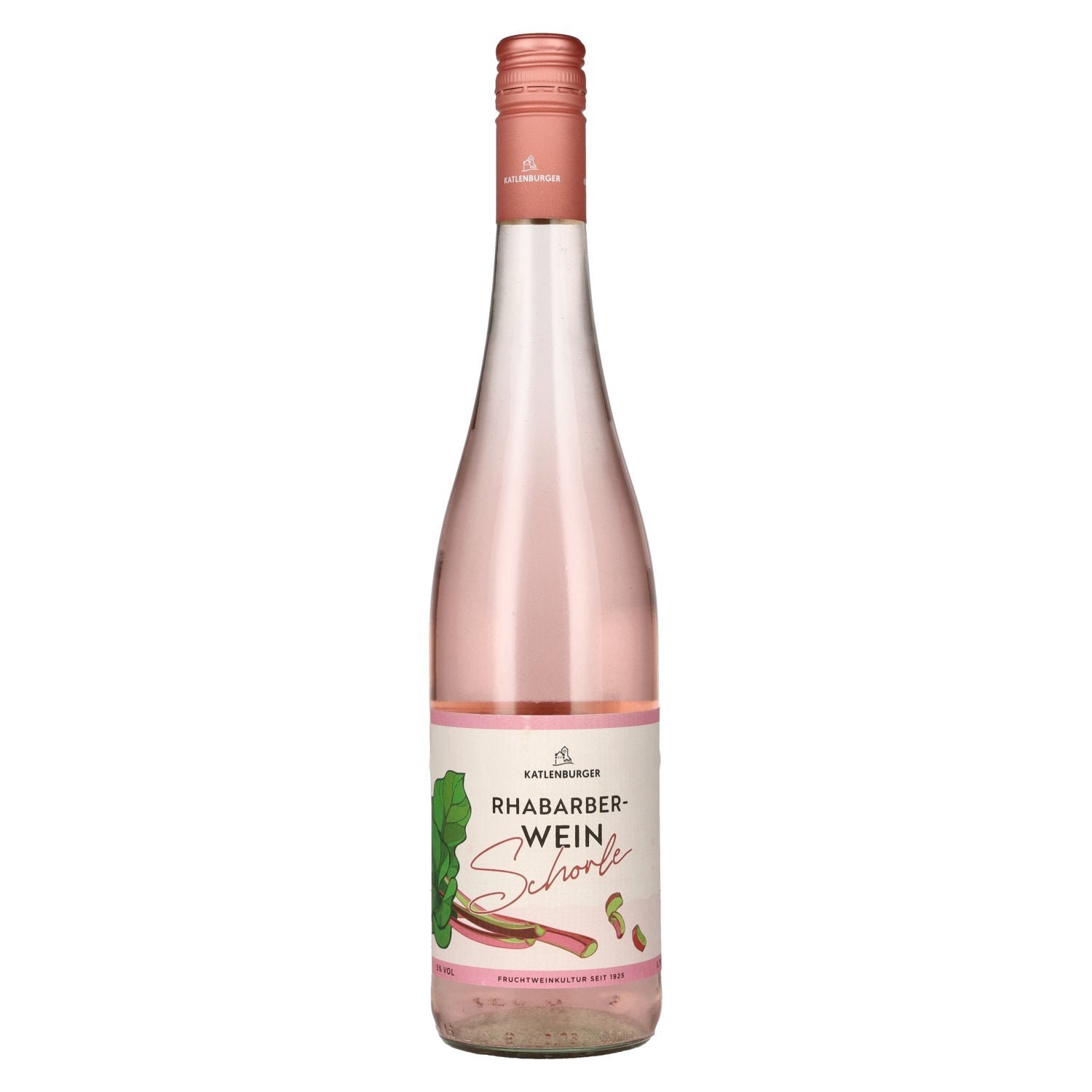 1c02e1ce43690c76f04966add65963cbad5d41ade1e19143ace624f5ed6ed33d.jpg Katlenburger Rhubarb Wine Spritzer 5% Vol. 0.75l - Image 1