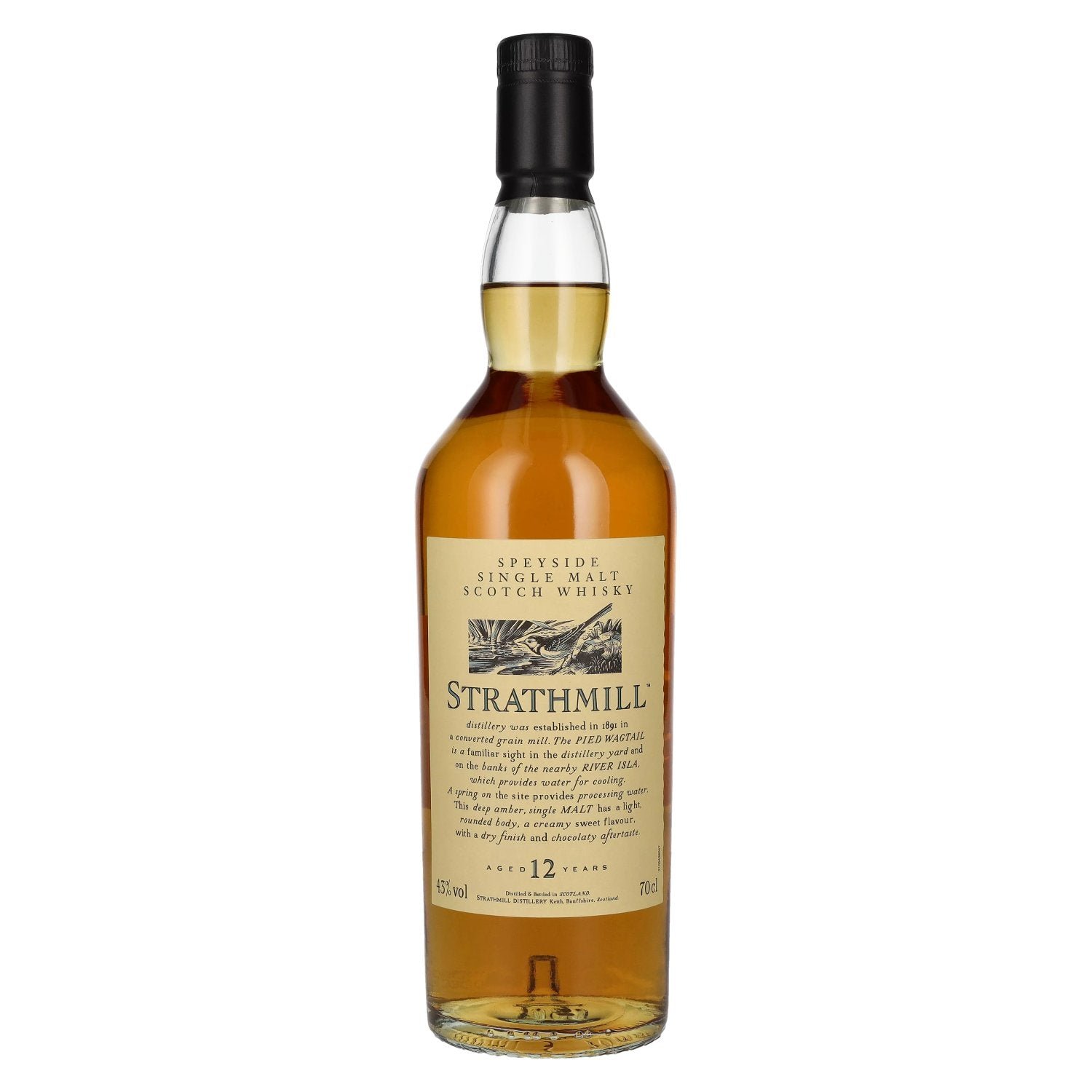1c0db01a85d082e2d2c38d2056e4f293195379589568e438c3474fbe514036a6.jpg Strathmill 12 Years Old Single Malt Scotch Whisky 43% Vol. 0,7l - Image 1