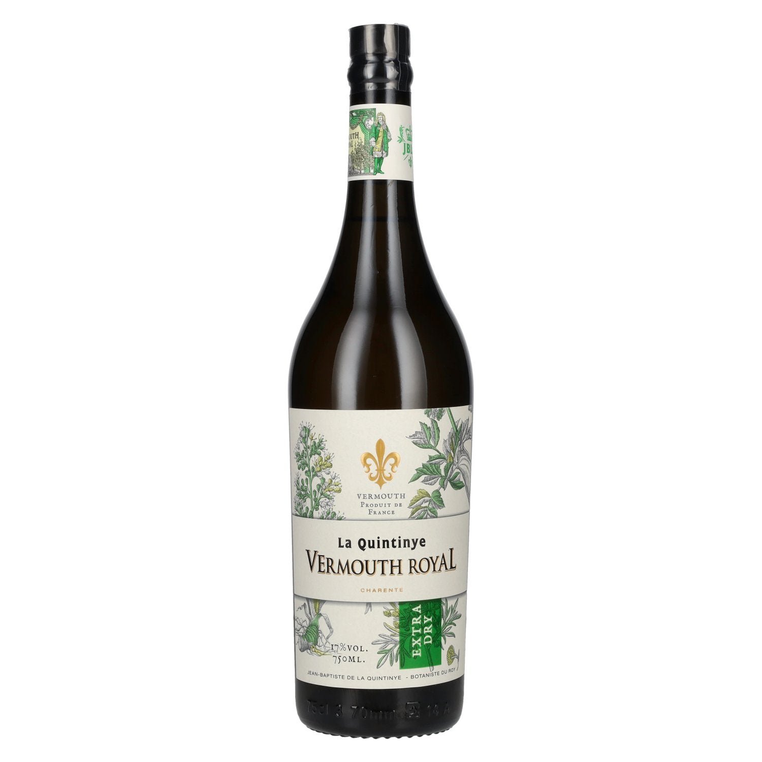 1c25f7e0a456e86ded1f5c06ab48818a75fc66e8d52efa60f2bd761249814594.jpg La Quintinye Vermouth Royal Extra Dry 17% Vol. 0,75l - Image 1