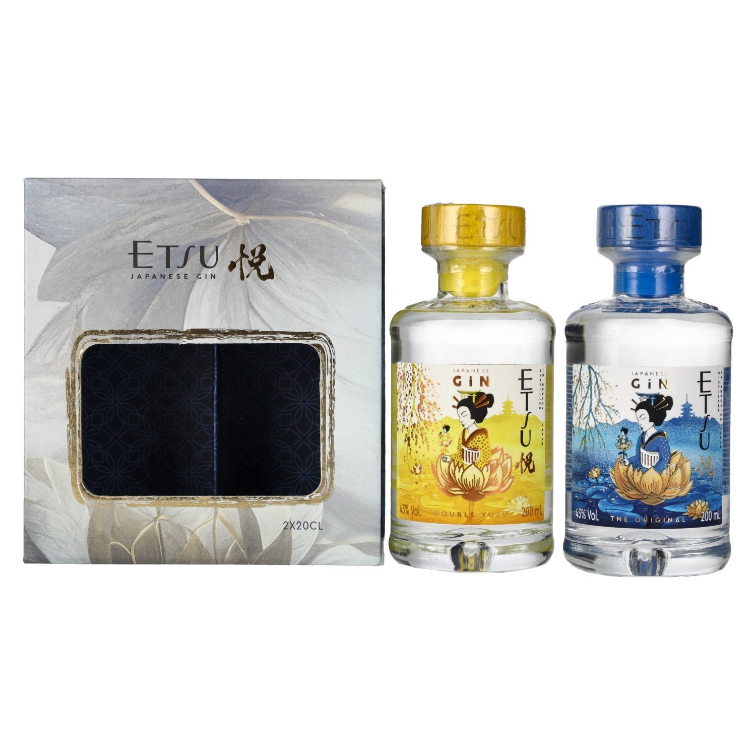 1d7416660eac86aff5bd82643f4a47f3ff0ecae7c4708279d42a84275ee507bd.jpg Etsu Japanese Gin Set 43% Vol. 2x0,2l in gift box - Image 1