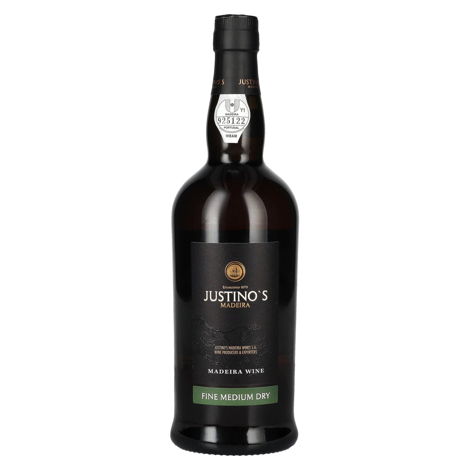 1e74e266a0f43eb194777767bd820635415ace8bb0a0b80674dadc3188b927de.jpg Justino's Madeira FINE MEDIUM DRY 19% Vol. 0,75l - Image 1