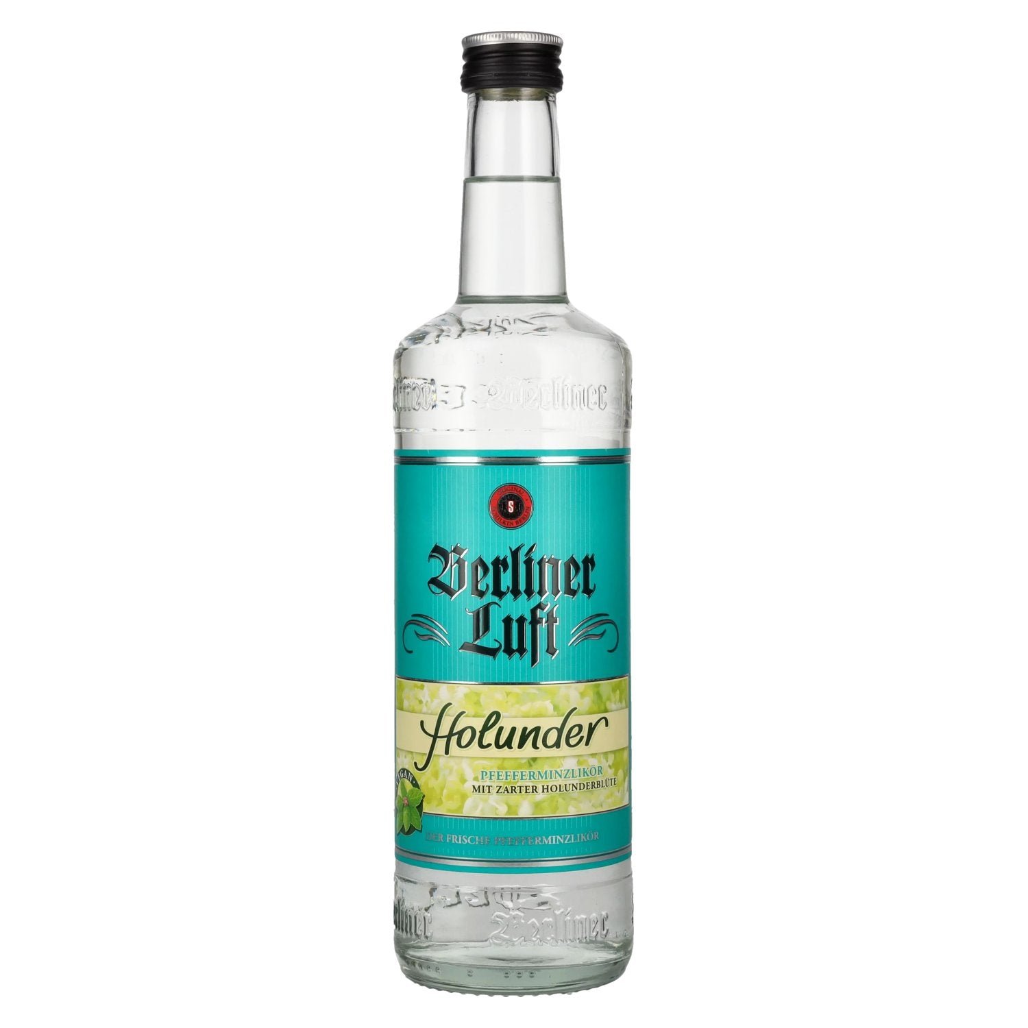 1fbf648a22468cbfebb9c8348e5813a869a9fd48303e5df7505c4f67edfe5347.jpg Berliner Luft HOLUNDER Peppermint Liqueur 18% Vol. 0,7l - Image 1