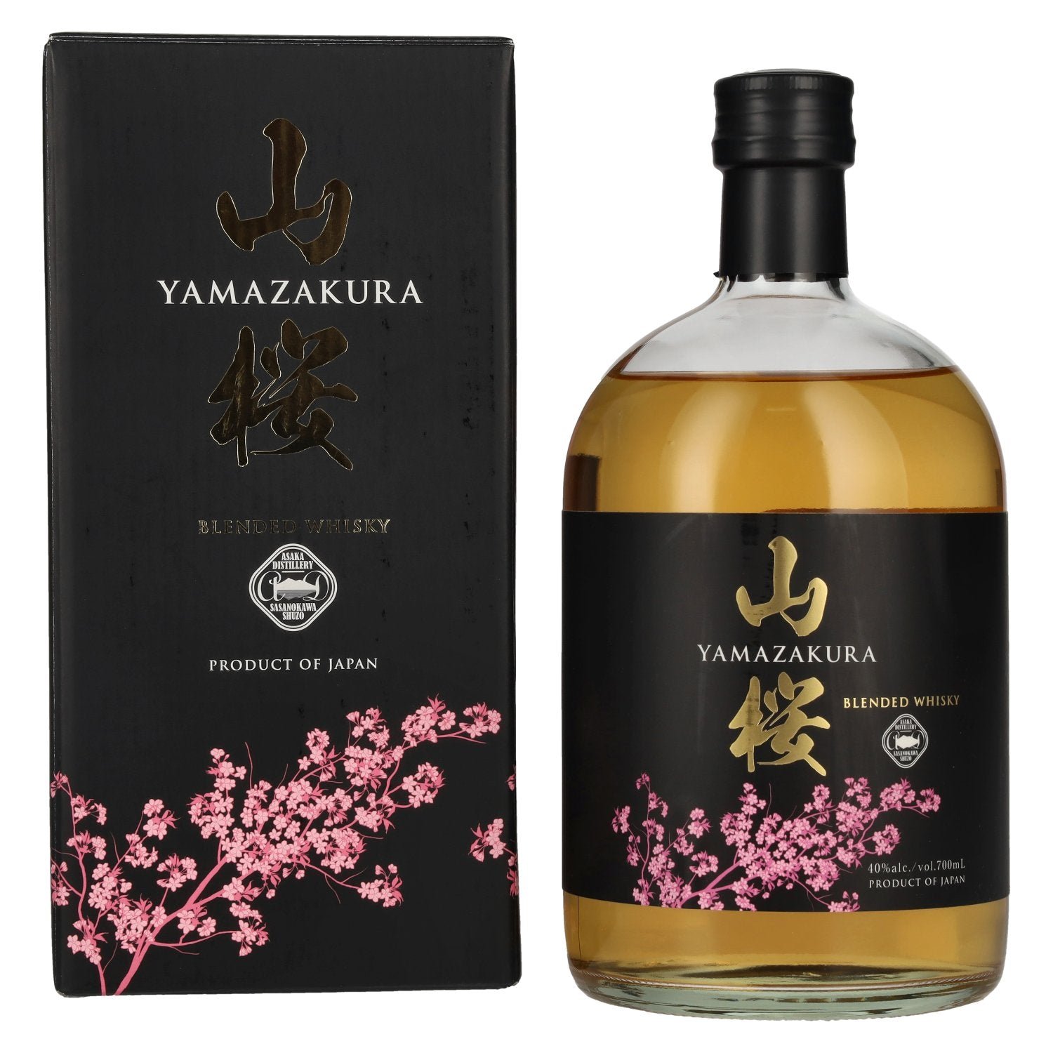 23cca39a36ec550a417202430c37ba7c70b7fbc64a5ccd1e3036efbc73fab725.jpg Yamazakura Blended Whisky Black Label 40% ABV, 0.7 litres, in a gift box - Image 1