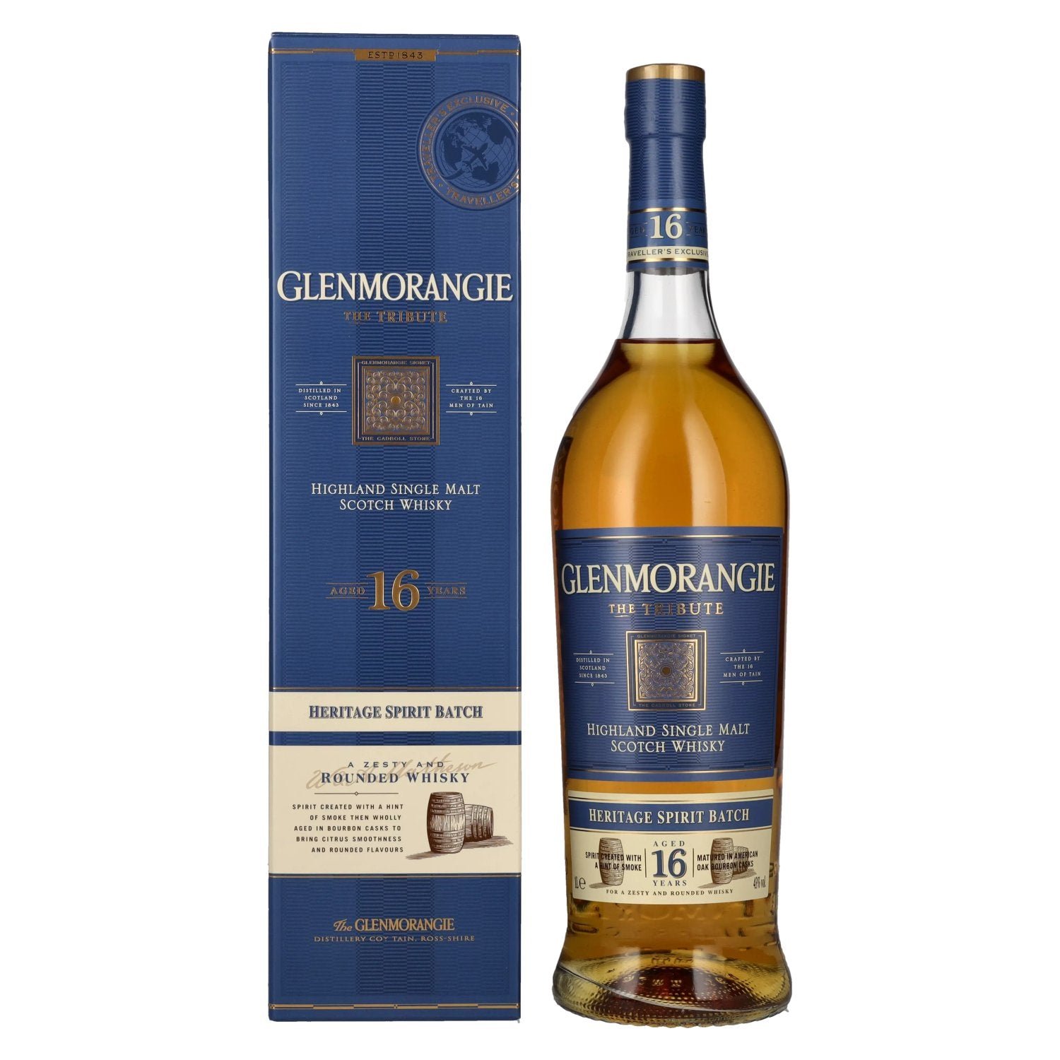 2b56bf502c8c021eef44b05f179848d8004ab1ef02ea104c51d420c9ce8bfa26.jpg Glenmorangie The TRIBUTE 16 Years Old Heritage Spirit Batch 43% Vol. 1l in gift box - Image 1