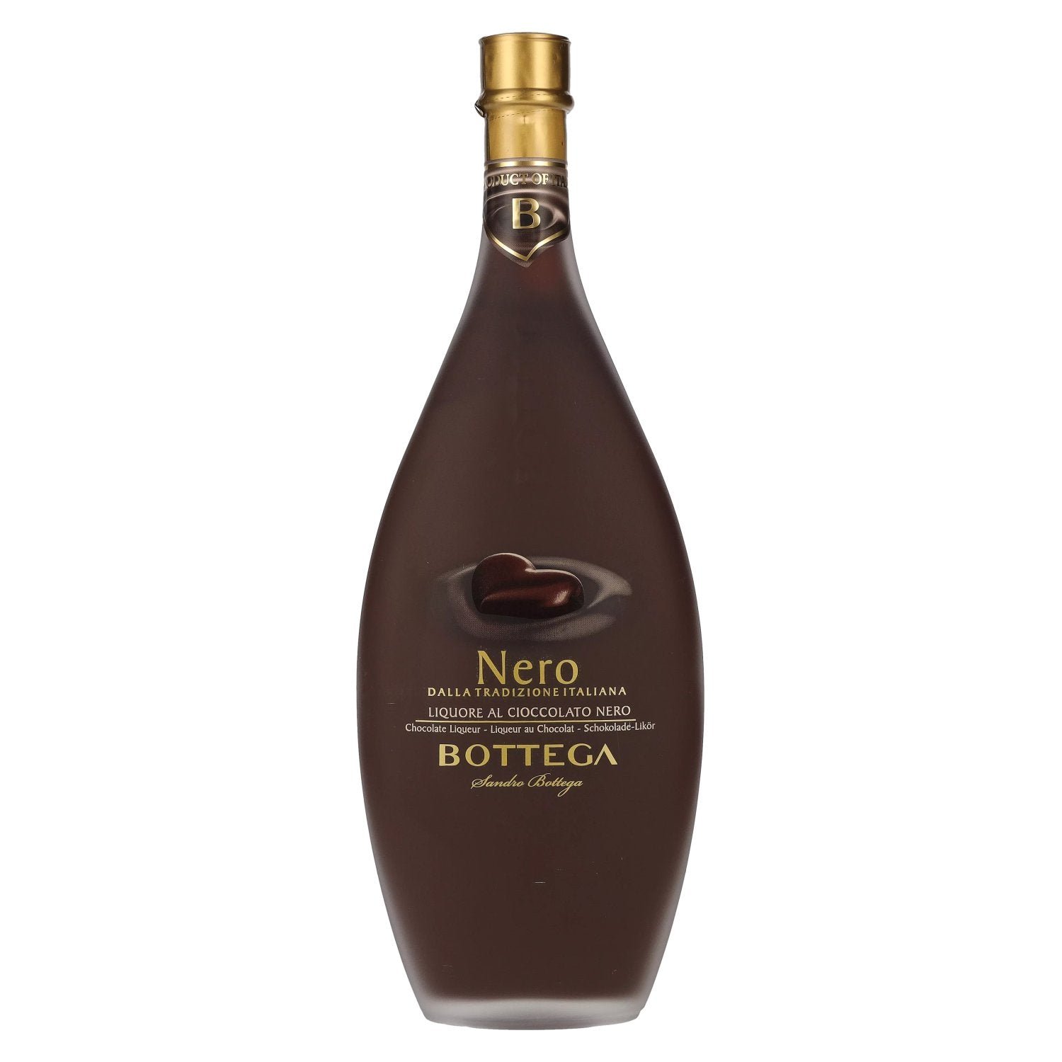 2e0cd4328031ec6d0fef4492e0b69fbf51124719af0854e1806a7ff08ec96fa2.jpg Bottega CIOCCOLATO NERO Grappa Liqueur 15% Vol. 0,5l - Image 1