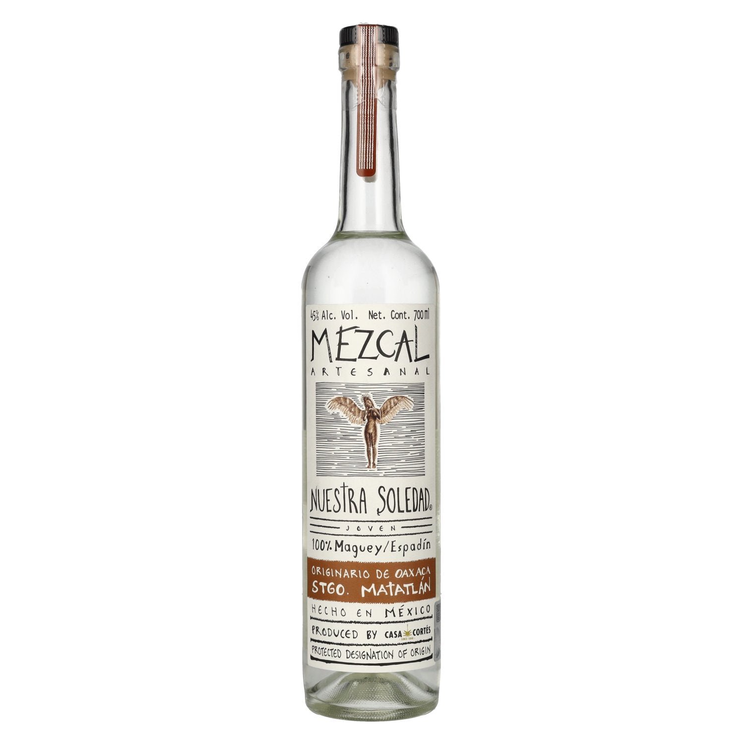 2f82d59d72829a012d432bacda14039b4afcf2d5eba70b35dc5f0df6182a43c1.jpg Nuestra Soledad Mezcal Joven STGO. MATATLÁN 45% Vol. 0,7l - Image 1