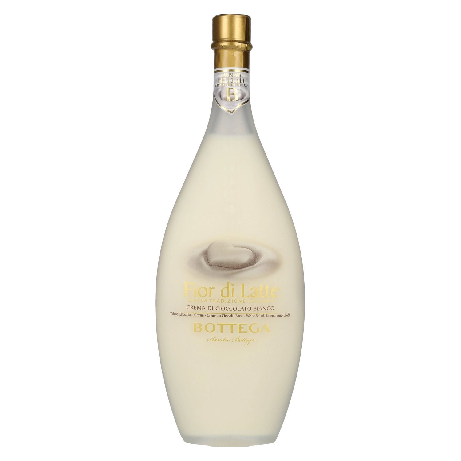 31df6520e64f67322e8f405b13f30acd06b19c16a0846c962c49c8b7817f26f8.jpg Bottega Fior di Latte Crema di CIOCCOLATO BIANCO Cream Liqueur 15% Vol. 0,5l - Image 1