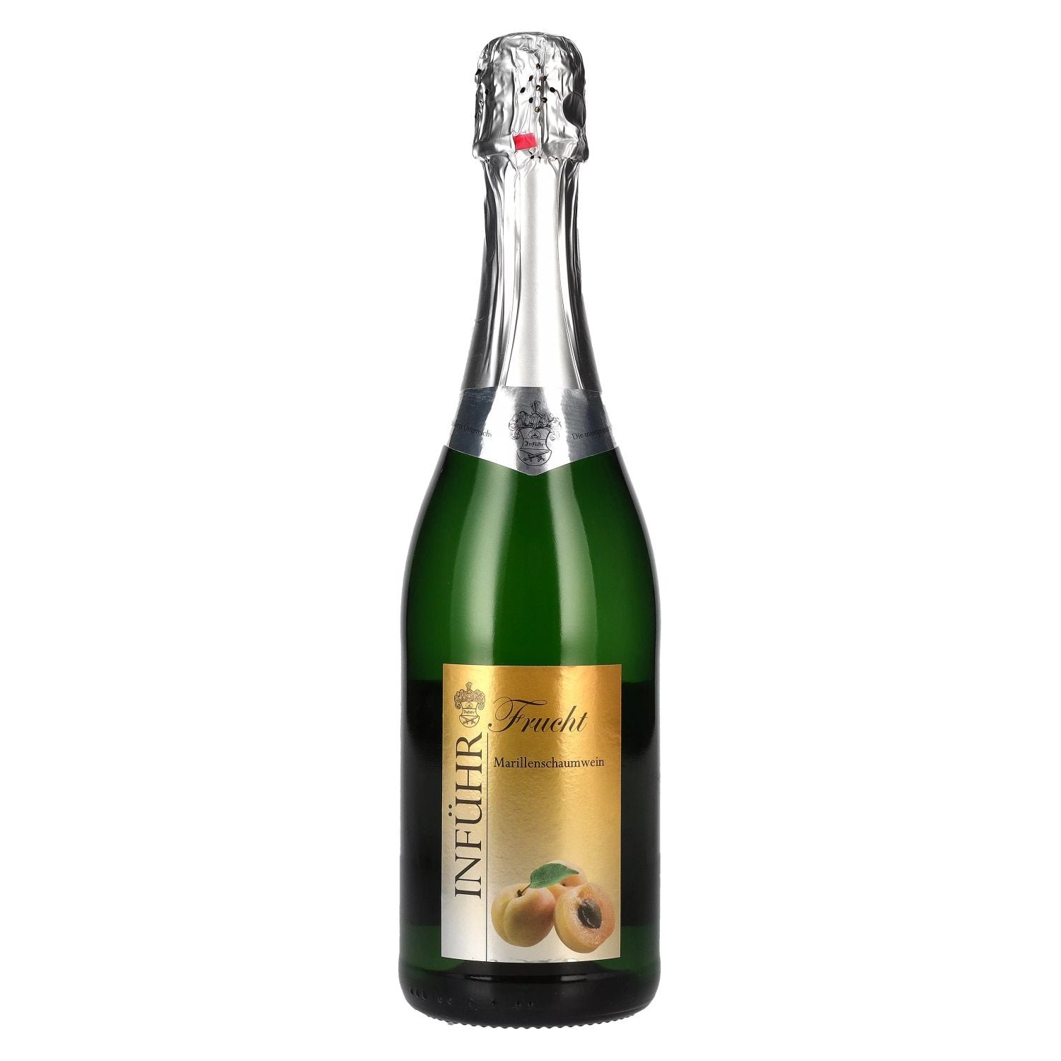 33092b150722720b0c54489cb9bff31325f2e83d6b68b18be3e5e26cf4e04d15.jpg Inführ fruit apricot sparkling wine 5,5% Vol. 0,75l - Image 1