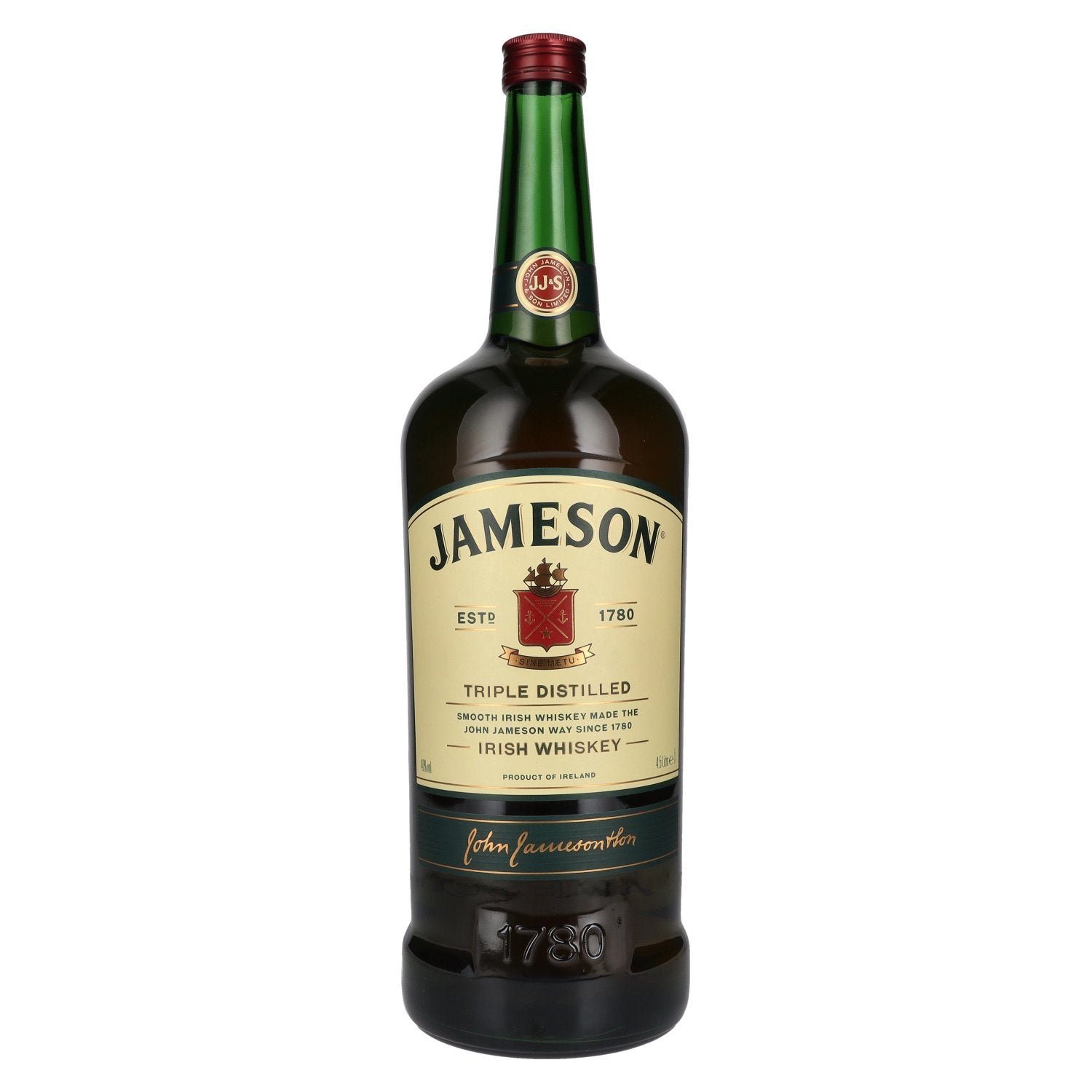 331d0606043b2873cf2a40bb309b55a0359d091f42a56eef4f5b8f1179357b93.jpg Jameson Triple Distilled Irish Whiskey 40% Vol. 4,5l - Image 1