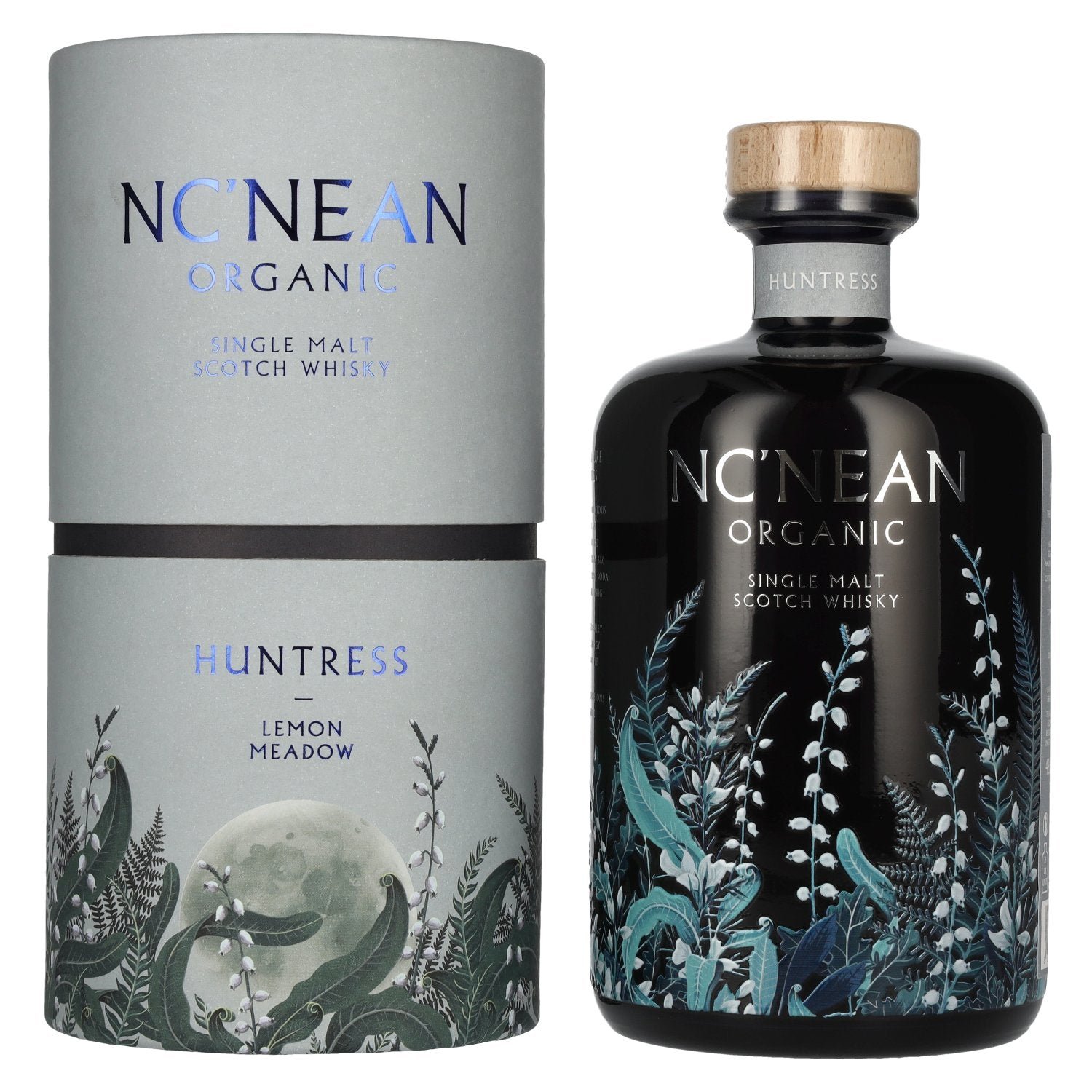 3488afd8742907b9c5822a18dc69dbcd620a42708c240b68e13bf2fb92da539f.jpg Nc'nean Huntress Lemon Meadow Single Malt Scotch Whisky Organic 48,5% Vol. 0,7l in gift box - Image 1