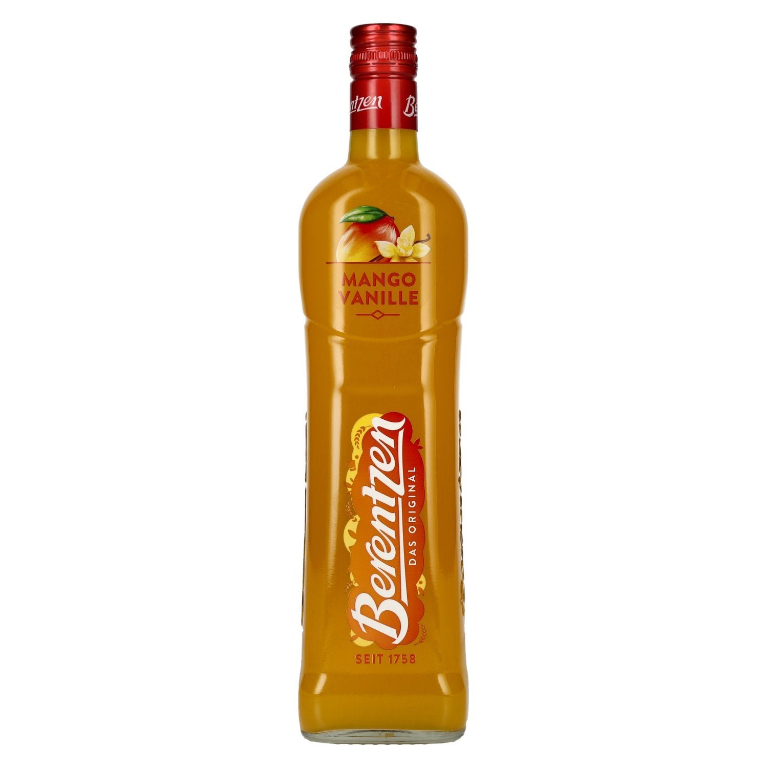 355f87583d469f936cfe8f4090e41eedb3dda60ea8fdc8388372059cd58099b9.jpg Berentzen Mango Vanilla Liqueur 16% Vol. 0,7l - Image 1