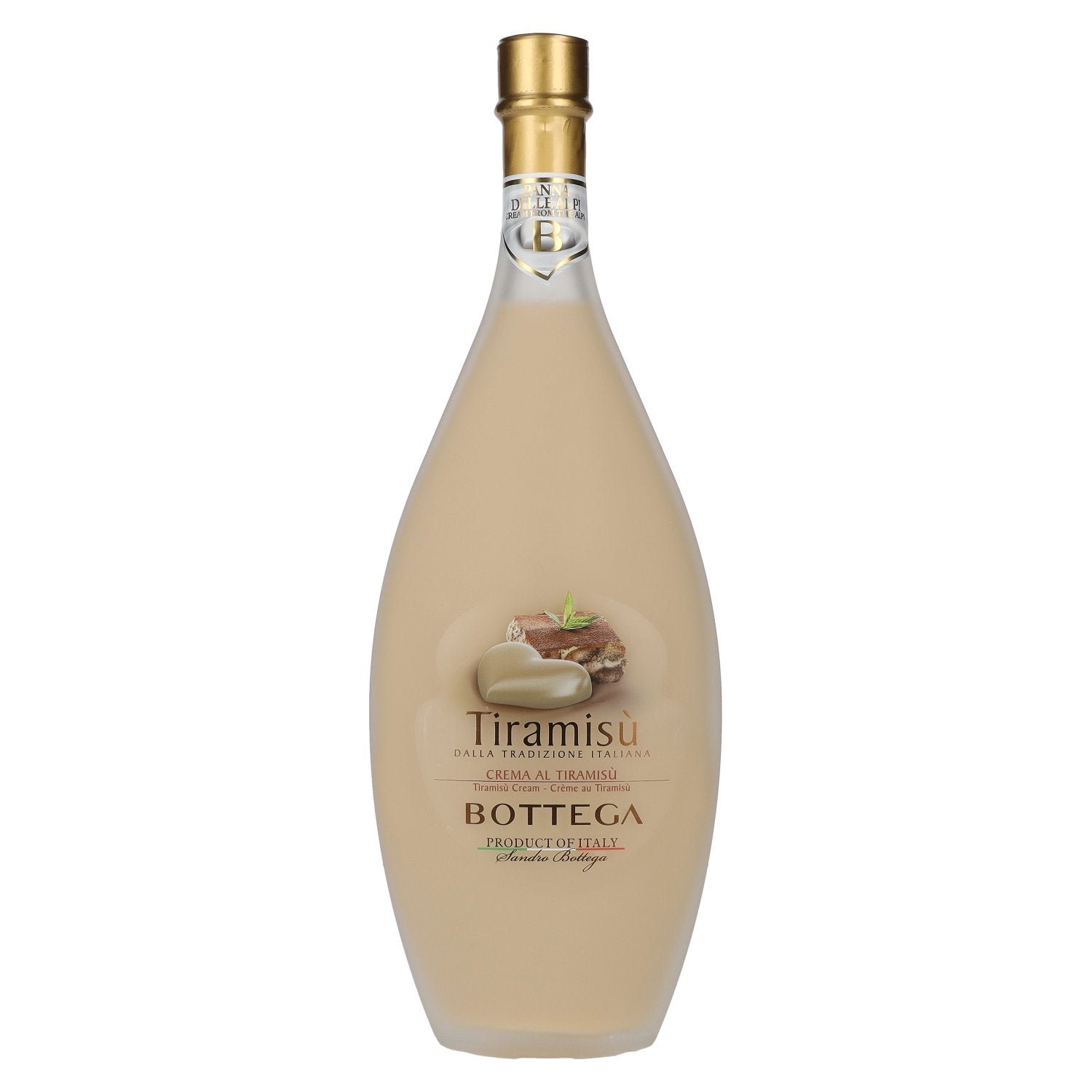 38a5b53642e86dc8ca30e660f61ecf9a5fc8487d6ce2f0717b2bd50796329ce1.jpg Bottega Crema al TIRAMISÙ Cream Liqueur 17% Vol. 0,5l - Image 1
