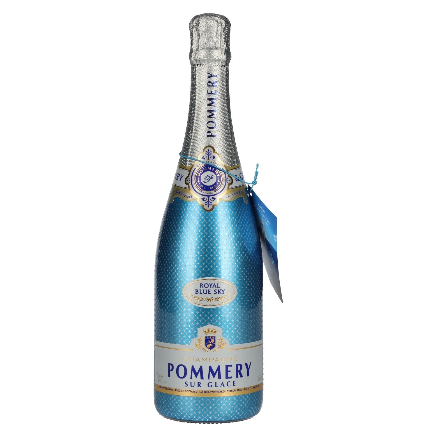 41b3f27efad67e83badf1dd724cedc20a0a9d946217ee6b1fc3d0c76ea2da527-1.jpg Pommery Royal Blue Sky Champagne 12,5% Vol. 0,75l - Image 1