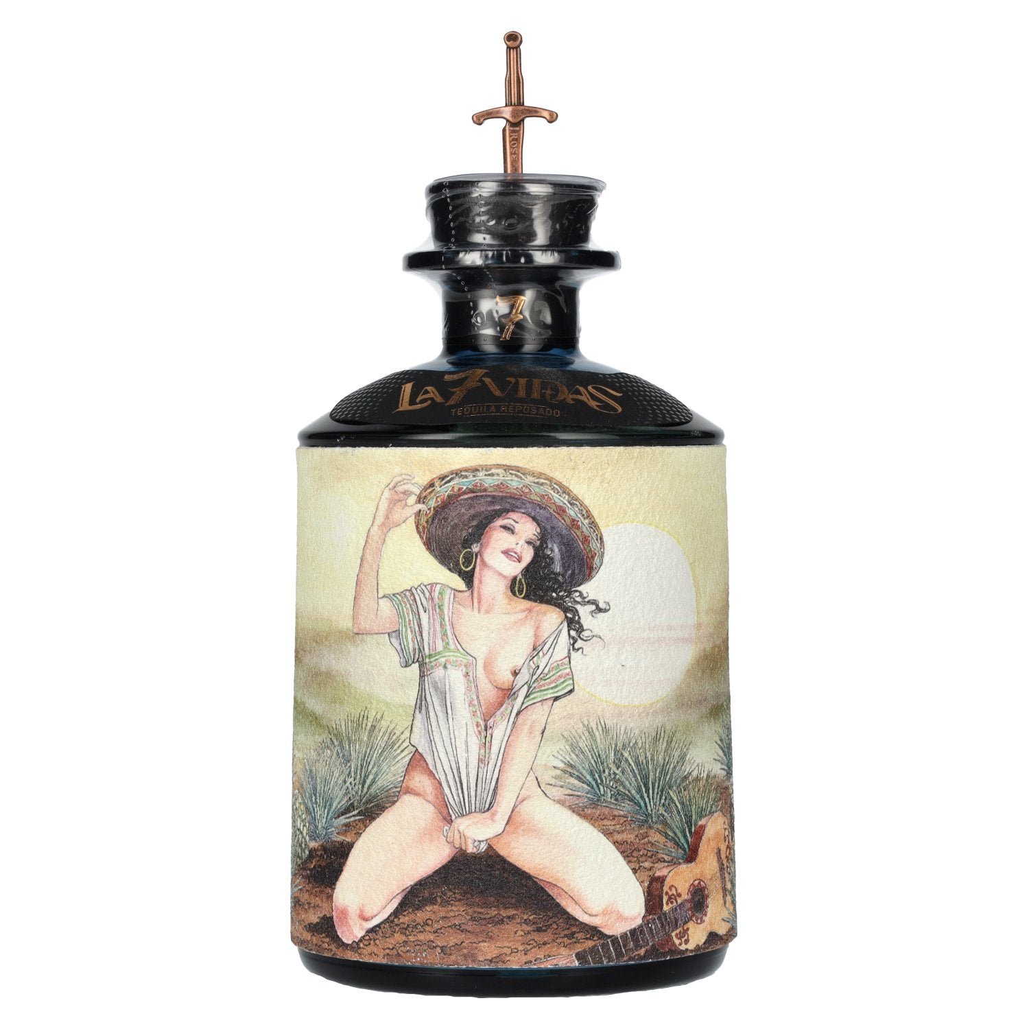 44661cc8b5e7dccd0b3443fa98623bcfcd938c747fa9d0f6b75f549445c4fa8f.jpg La7Vidas Tequila Reposado 100% Agave 40% Vol. 0,7l - Image 1