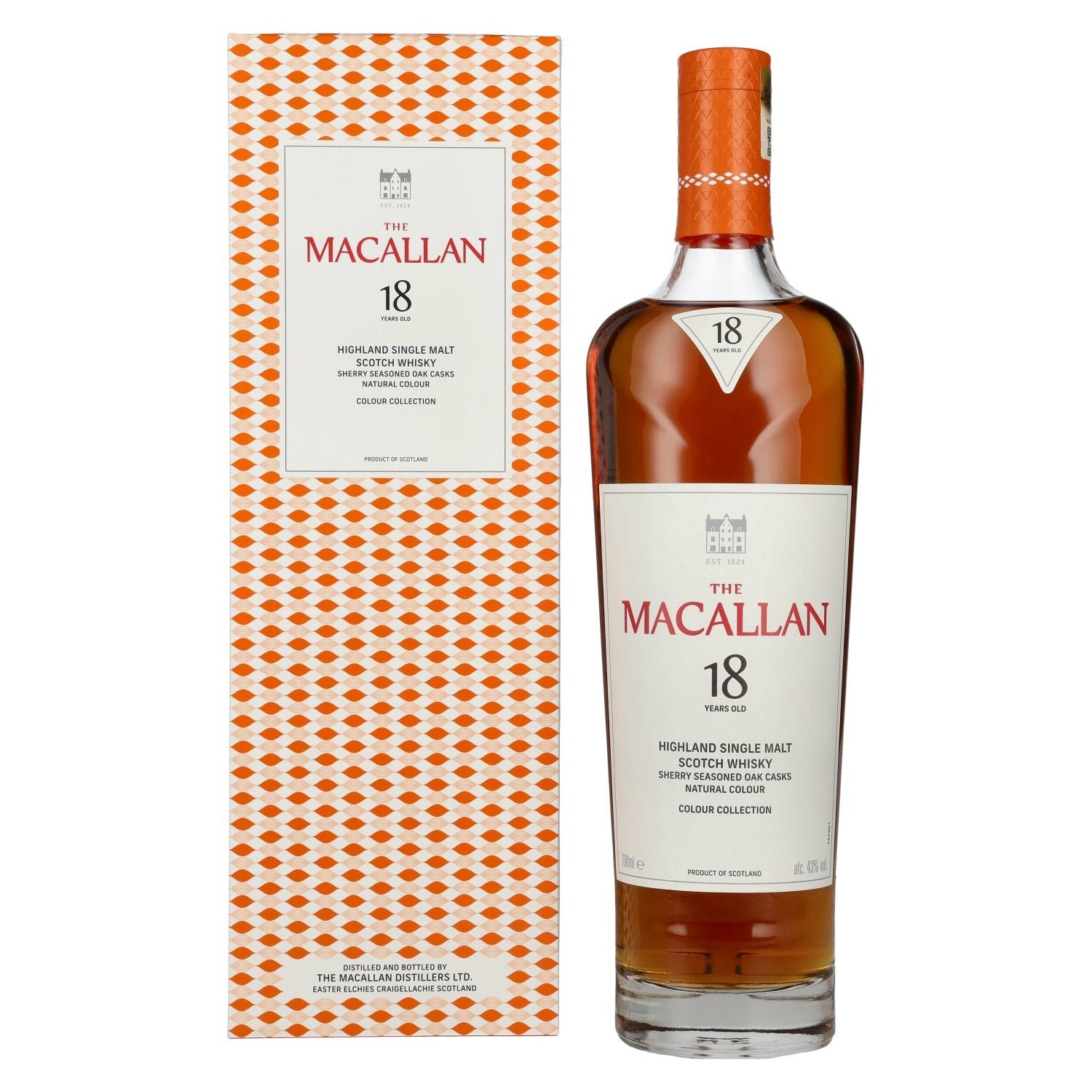 45257fadff1f6d1b9be1cb1b3a3847c019e36c4afe096dff893cb5f42a5a9b86.jpg The Macallan 18 Years Old Colour Collection 43% Vol. 0,7l in gift box - Image 1