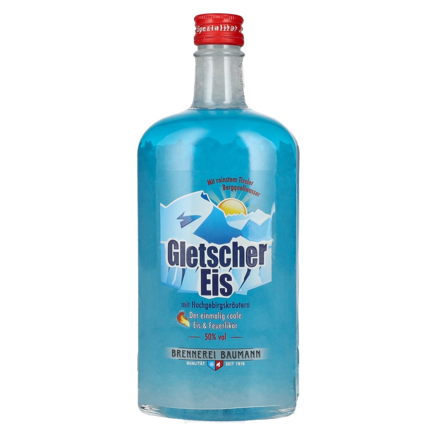 4608d9a11f454d5267a22bc8c18215c8d0099ea249fec0857a3b92abc4c6f430.jpg Baumann Glacier Ice Ice & Fire Liqueur 50% vol. 0.7l - Image 1